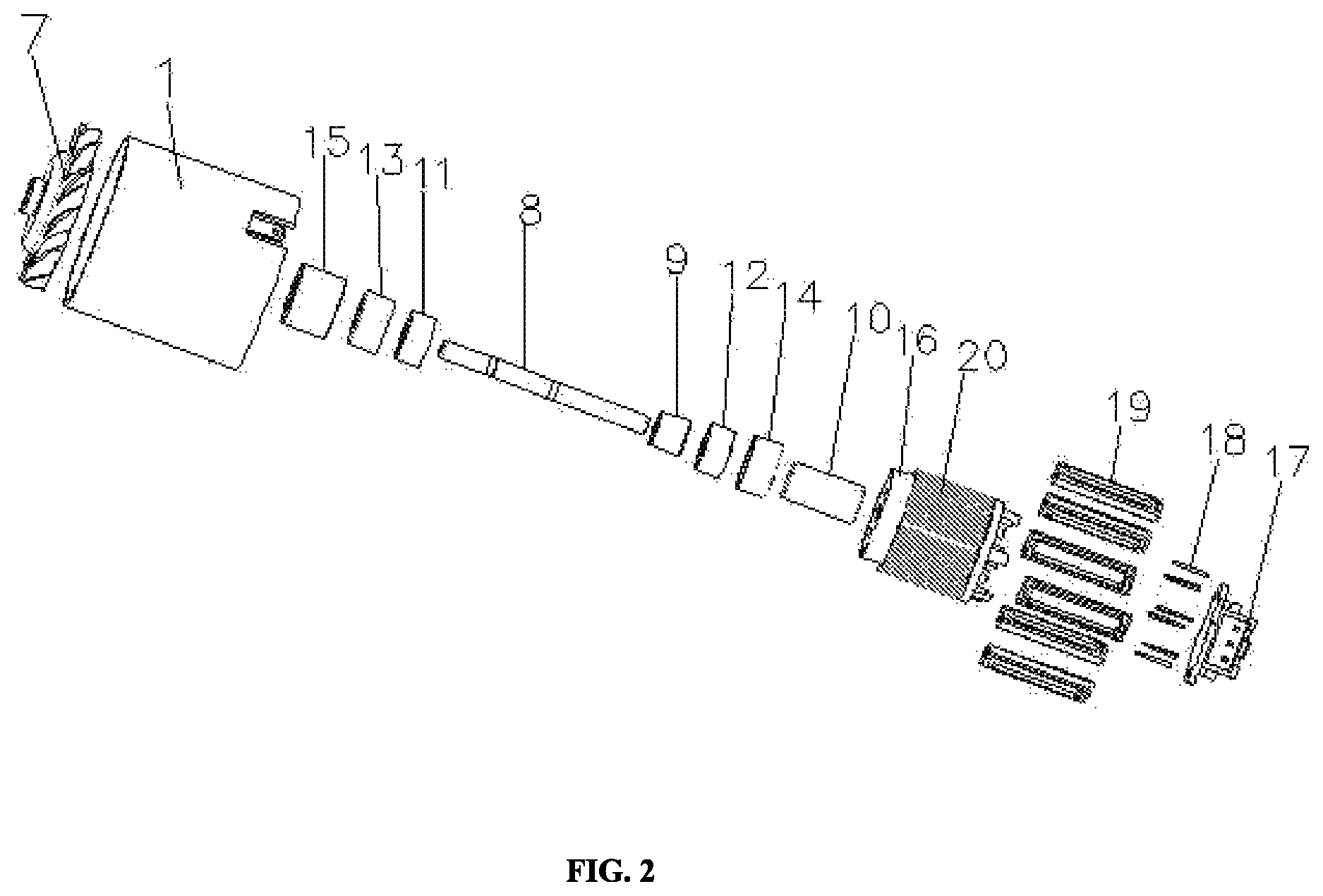 Patent US12101015 Figure 2 – High-speed motor and assembling method thereof