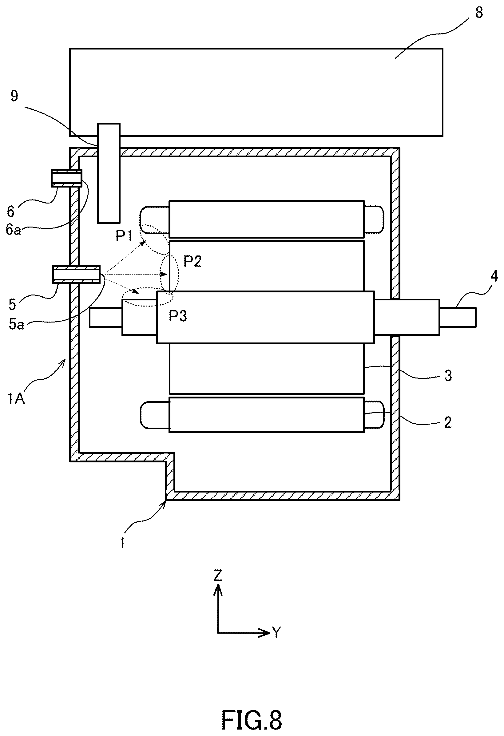 Patent US12101016 Figure 8 – Electric motor unit