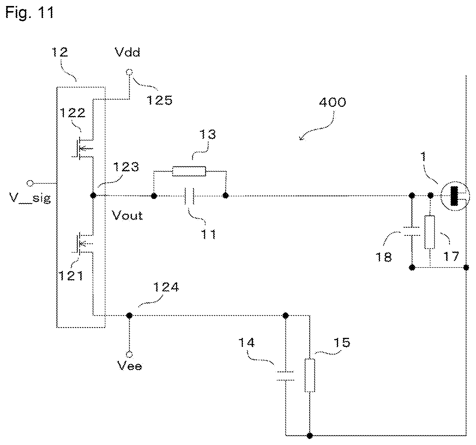 Patent US12101018 Figure 11 – Driving circuit for switching element and switching circuit