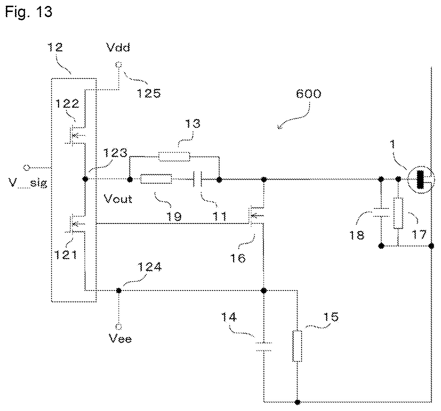 Patent US12101018 Figure 13 – Driving circuit for switching element and switching circuit