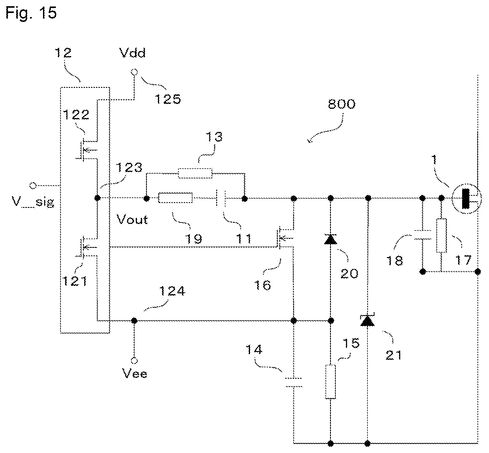 Patent US12101018 Figure 15 – Driving circuit for switching element and switching circuit