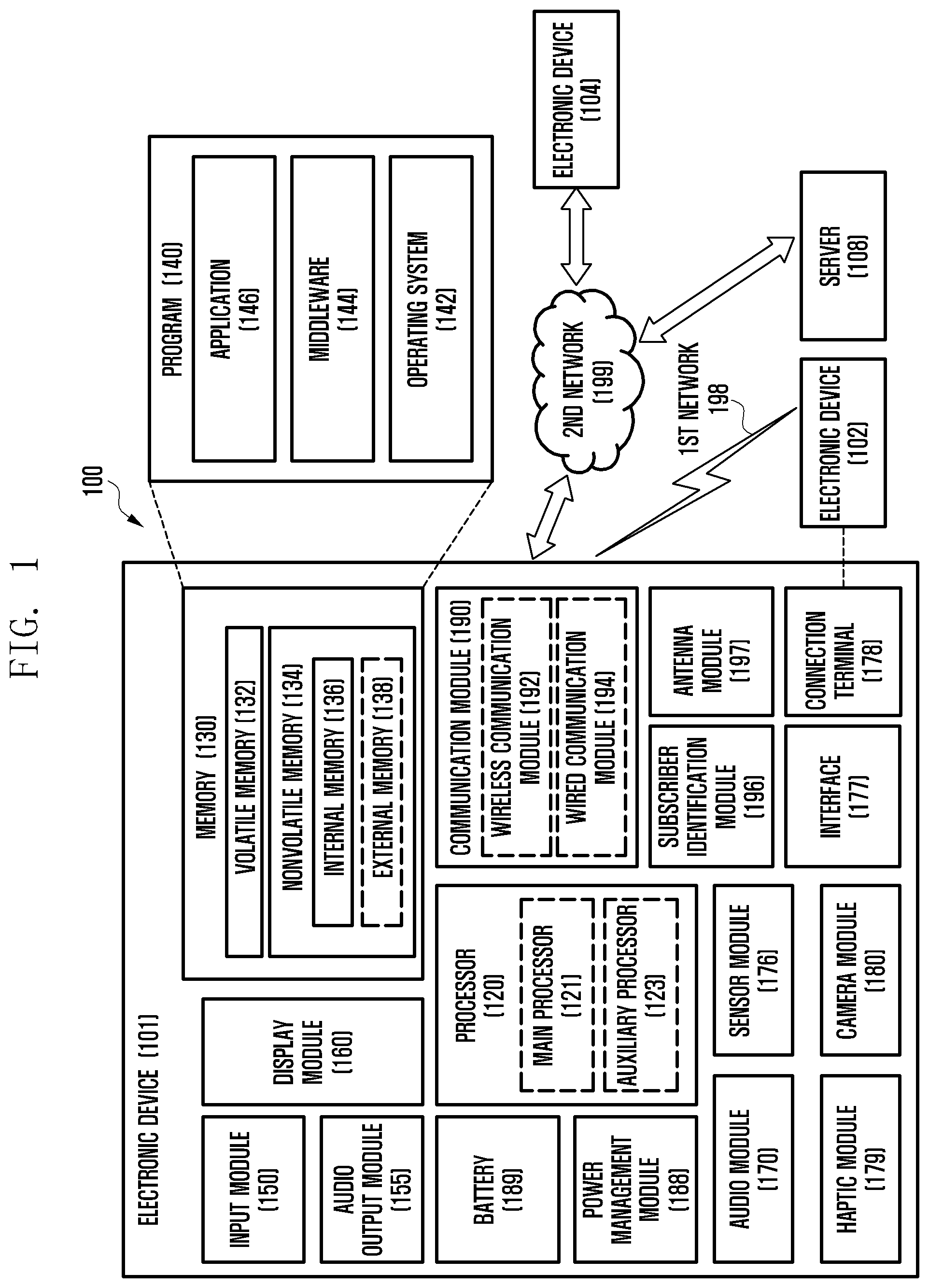 Patent US12101019 Figure 1 – Electronic device and method of operating the same