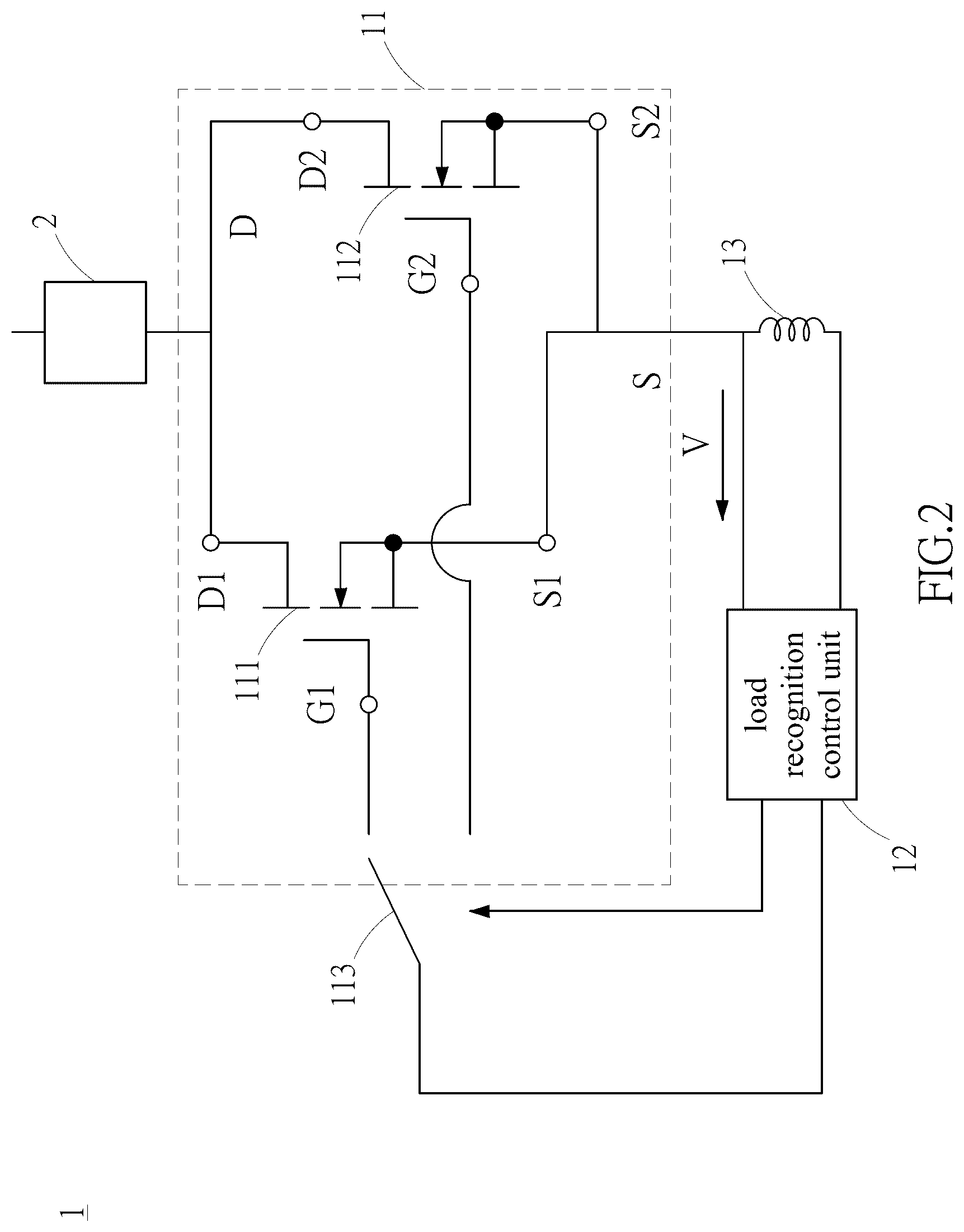 Patent US12101026 Figure 2 – Metal-oxide semiconductor field-effect transistor with asymmetric parallel dies and method of using the same