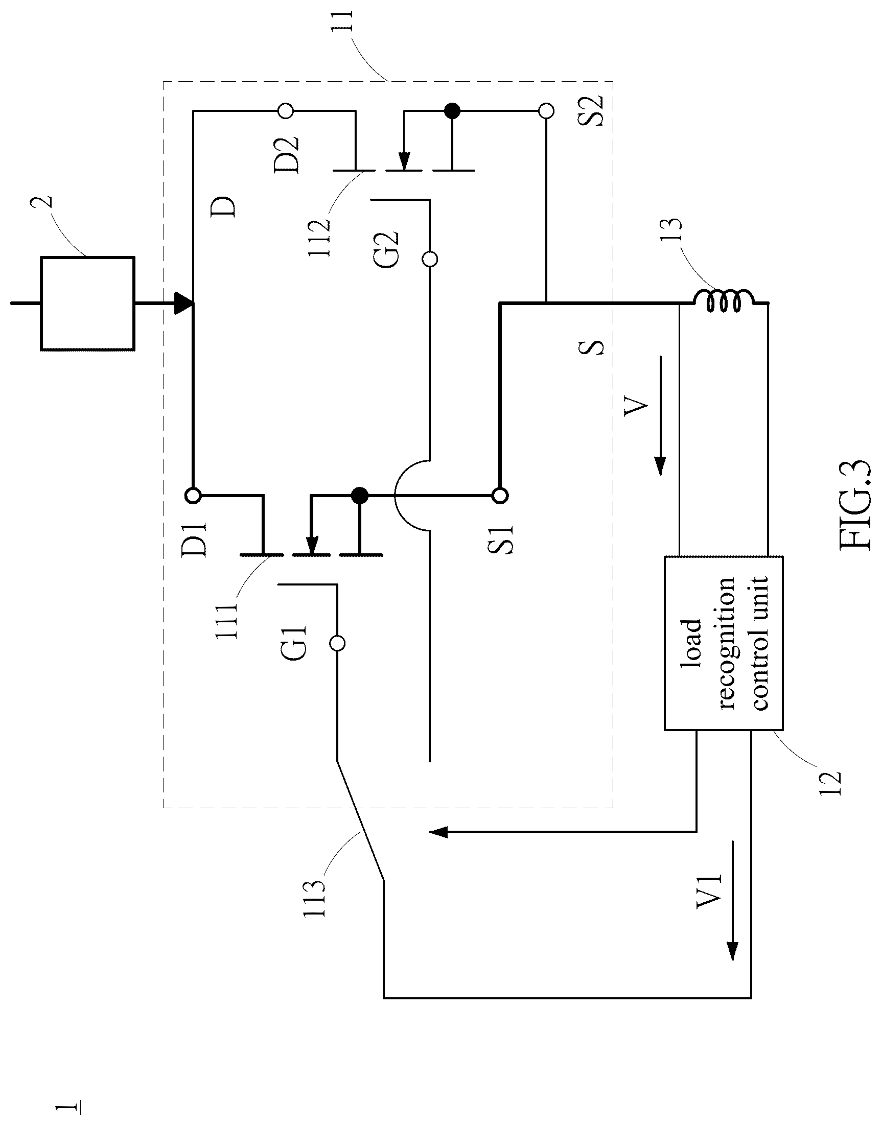 Patent US12101026 Figure 3 – Metal-oxide semiconductor field-effect transistor with asymmetric parallel dies and method of using the same