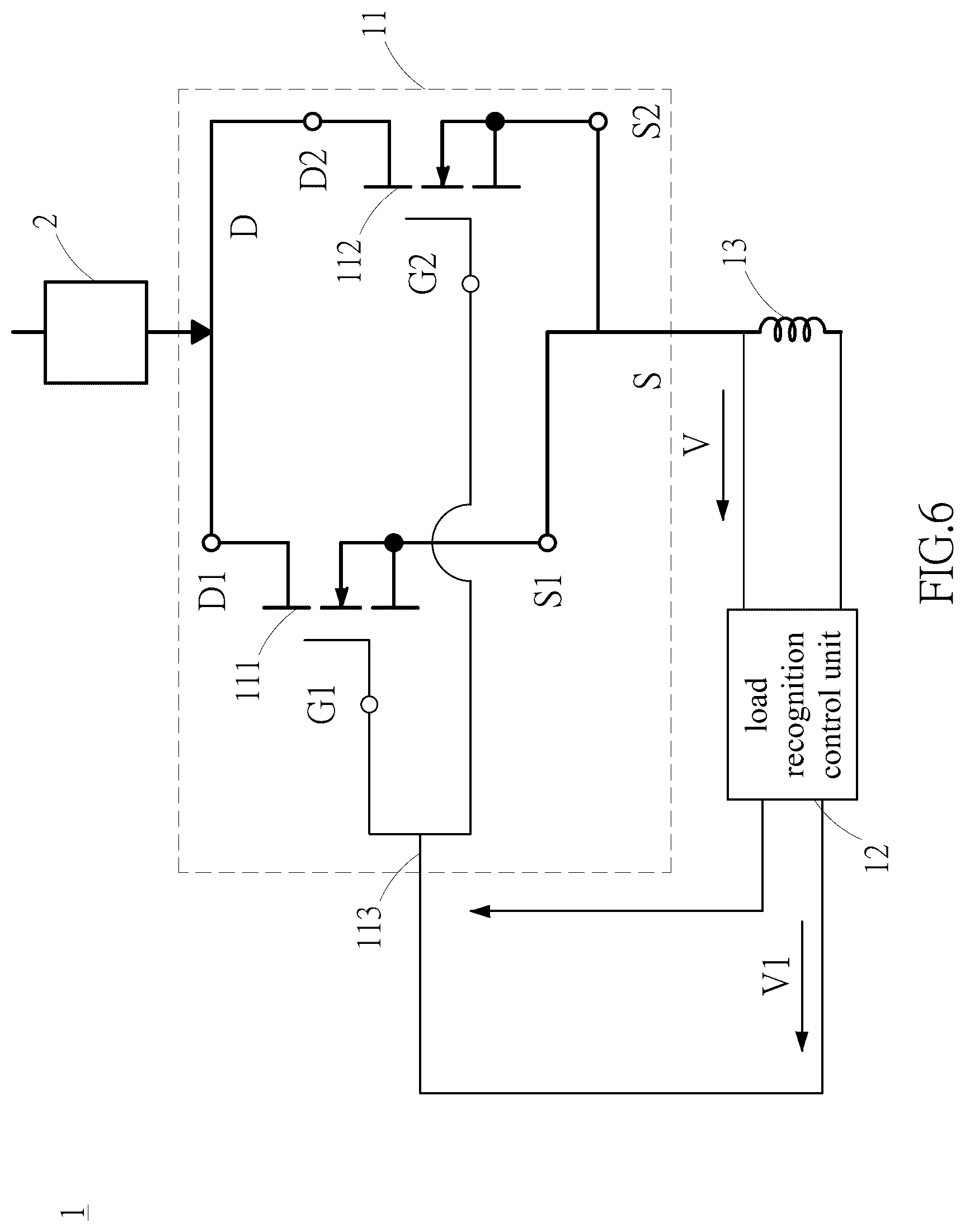 Patent US12101026 Figure 6 – Metal-oxide semiconductor field-effect transistor with asymmetric parallel dies and method of using the same