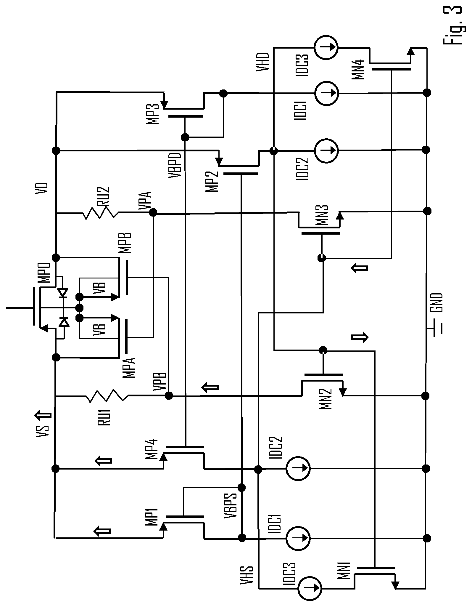 Patent US12101027 Figure 3 – Bulk switching circuitry