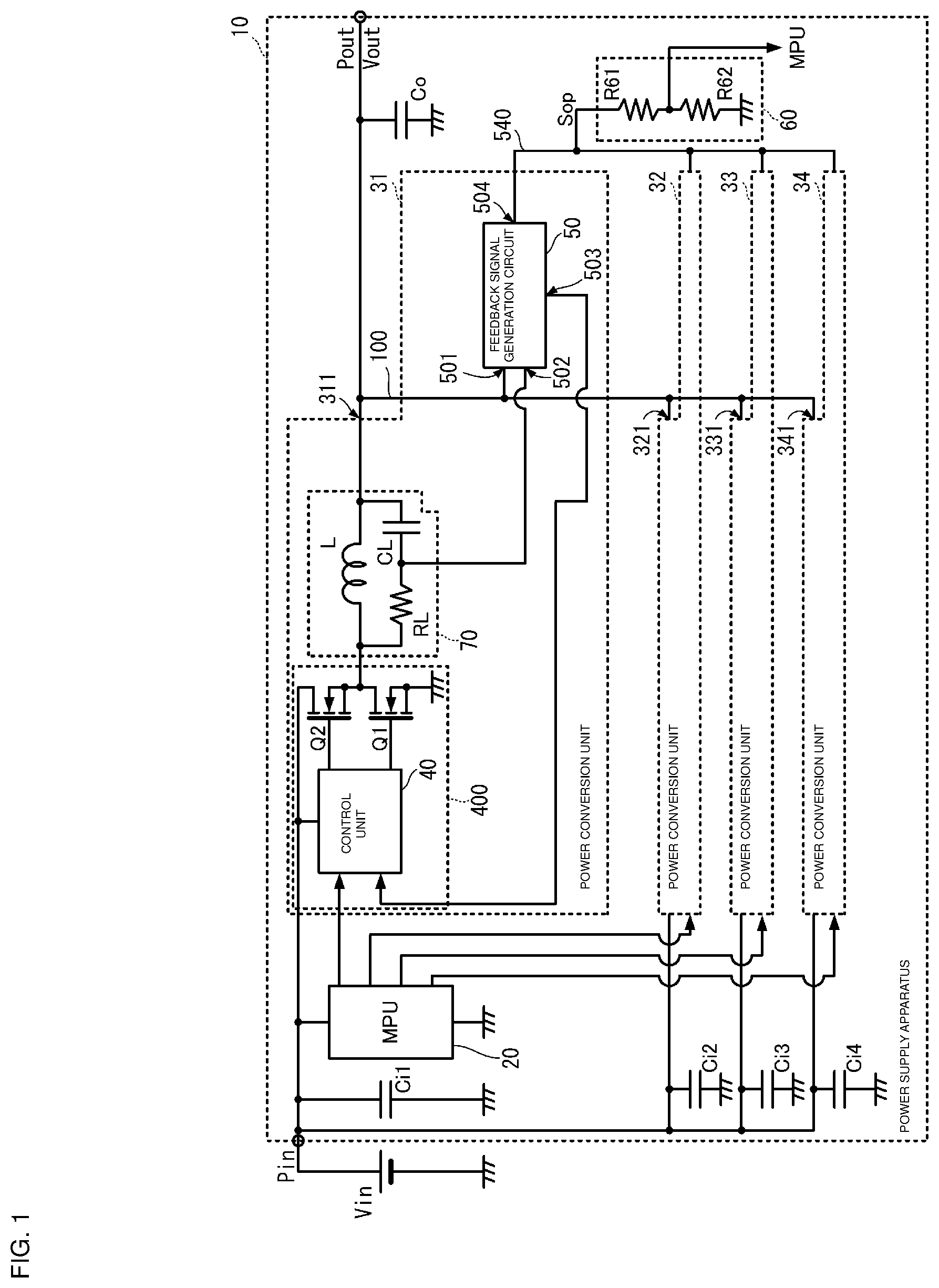 Patent US12101029 Figure 1 – Multi-converter power supply system