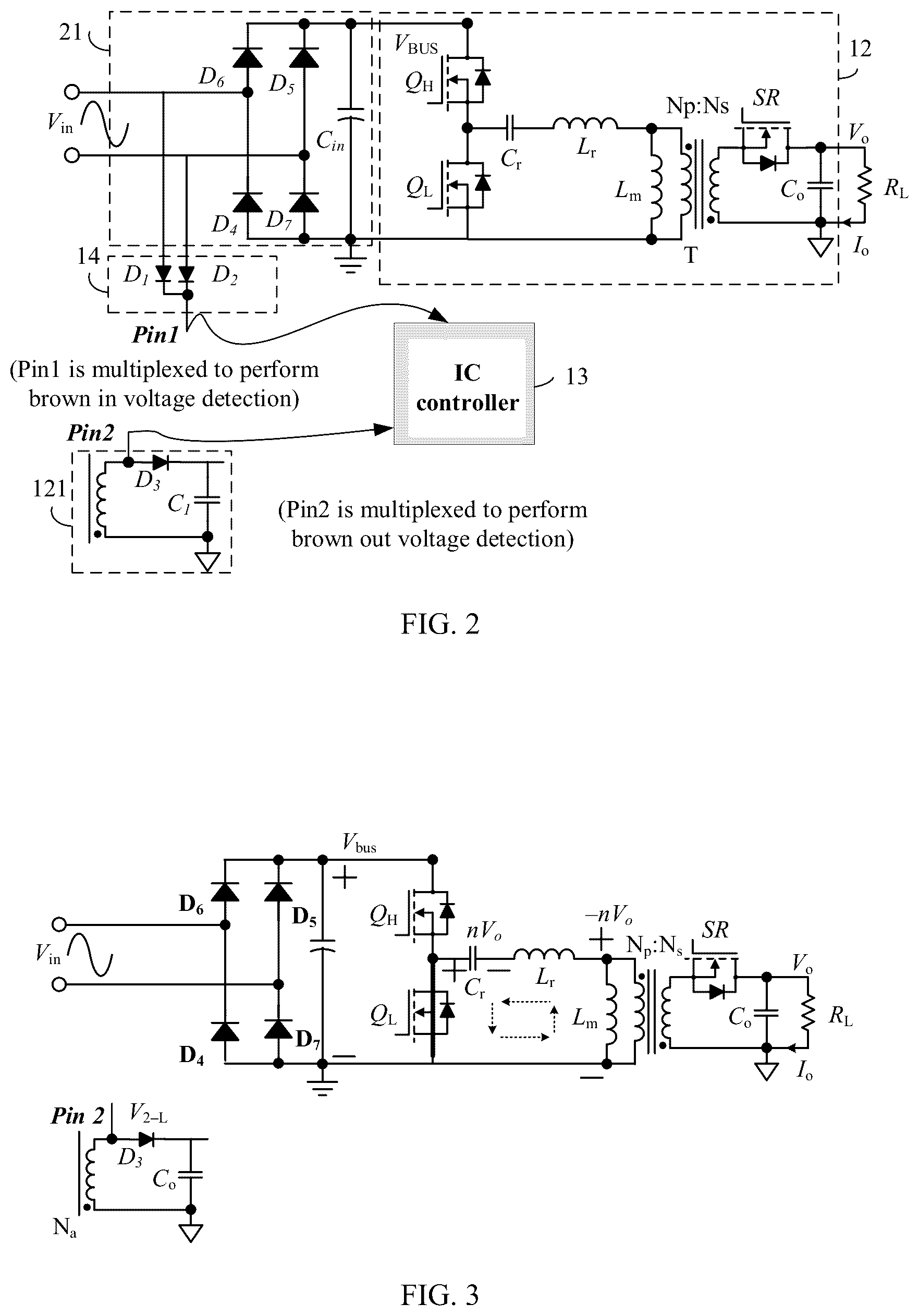 Patent US12101033 Figure 2 – Asymmetrical half-bridge flyback and control method