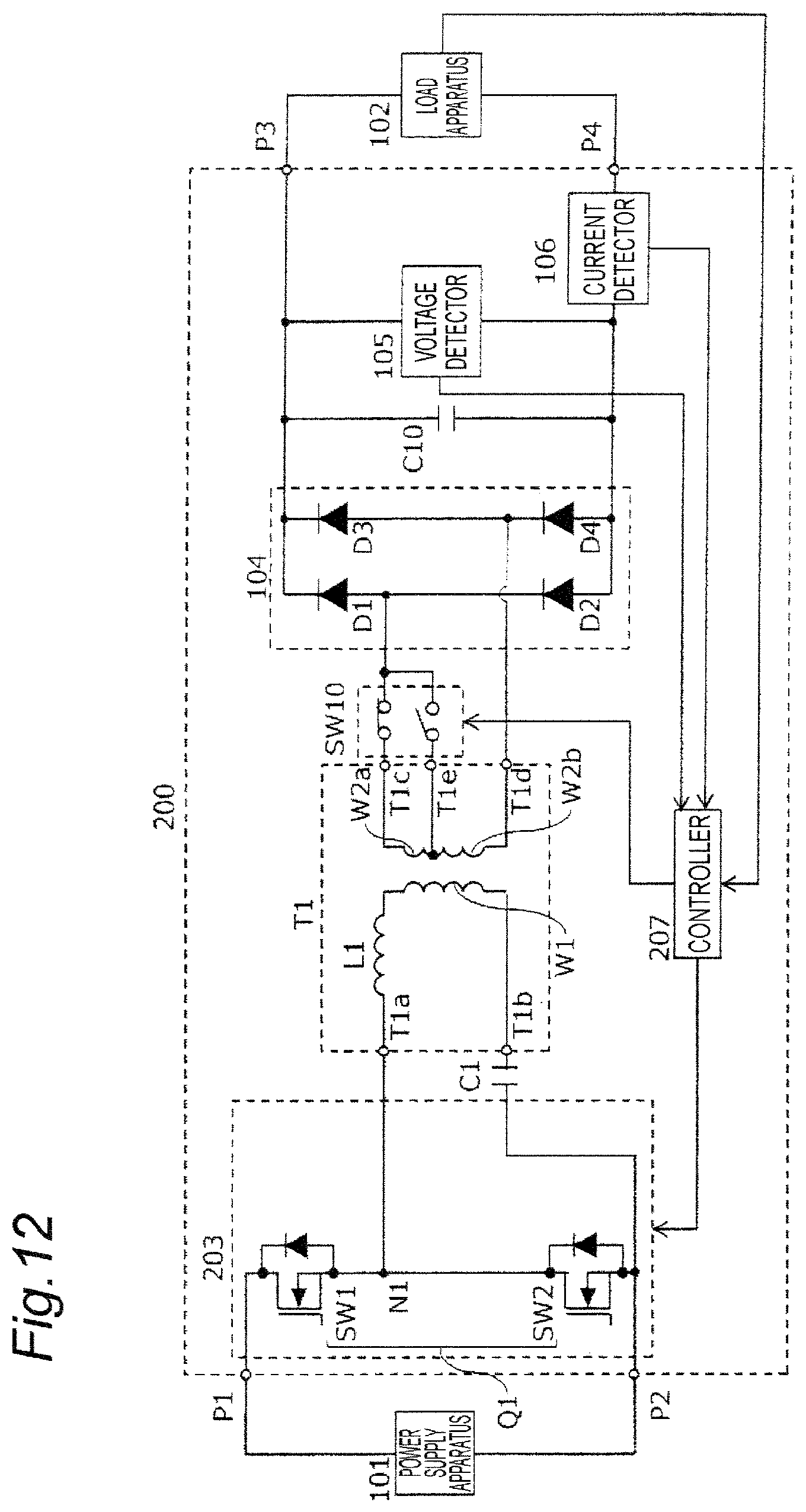 Patent US12101034 Figure 10 – Power converter apparatus converting input power having a predetermined voltage into output power having a predetermined output voltage over wide range with higher efficiency