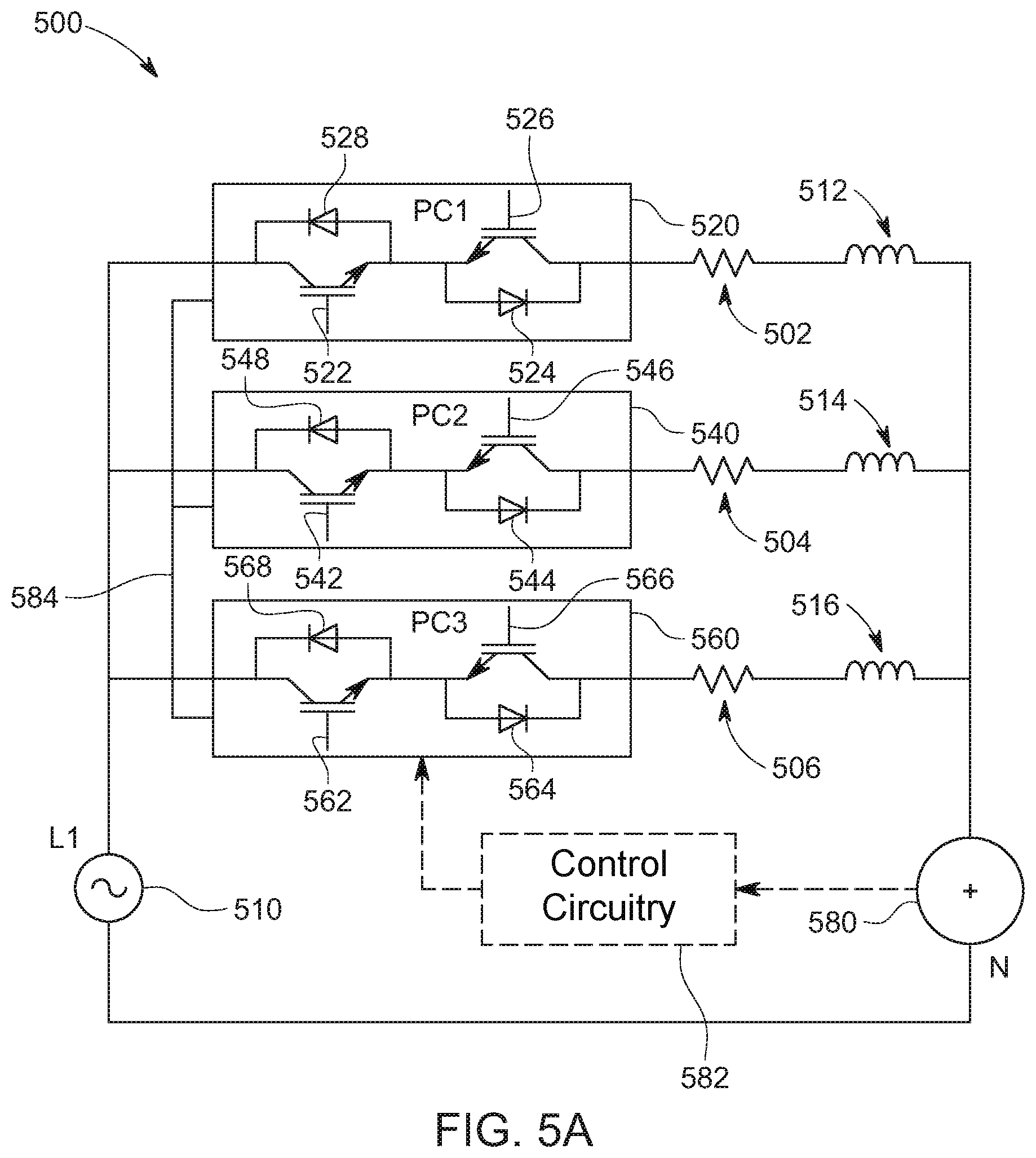 Patent US12101035 Figure 8 – System with multiple power controllers to reduce harmonics