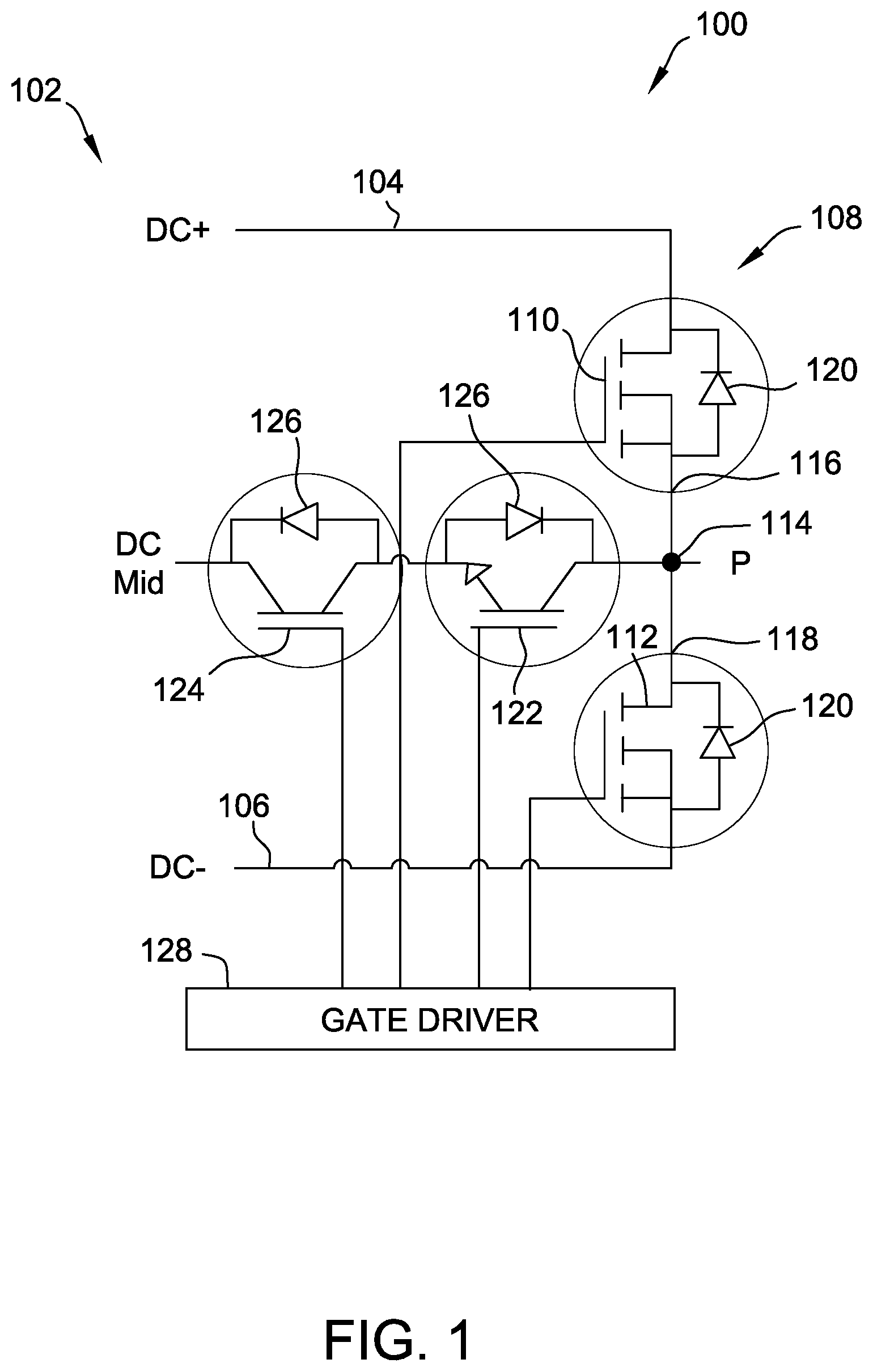 Patent US12101038 Figure 1 – Uninterruptible power supply having short circuit load capability