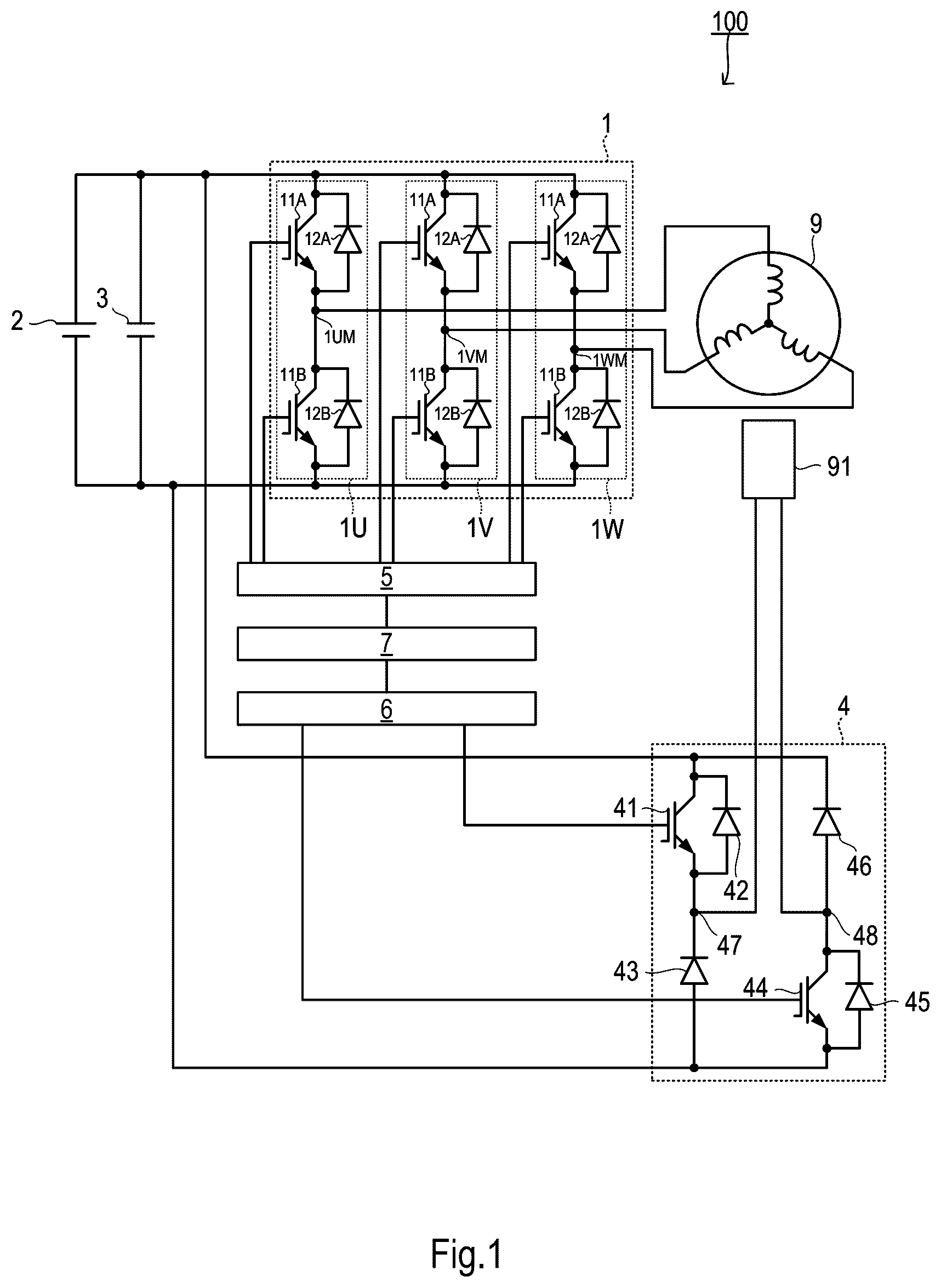 Patent US12101048 Figure 1 – Motor control method and motor control device