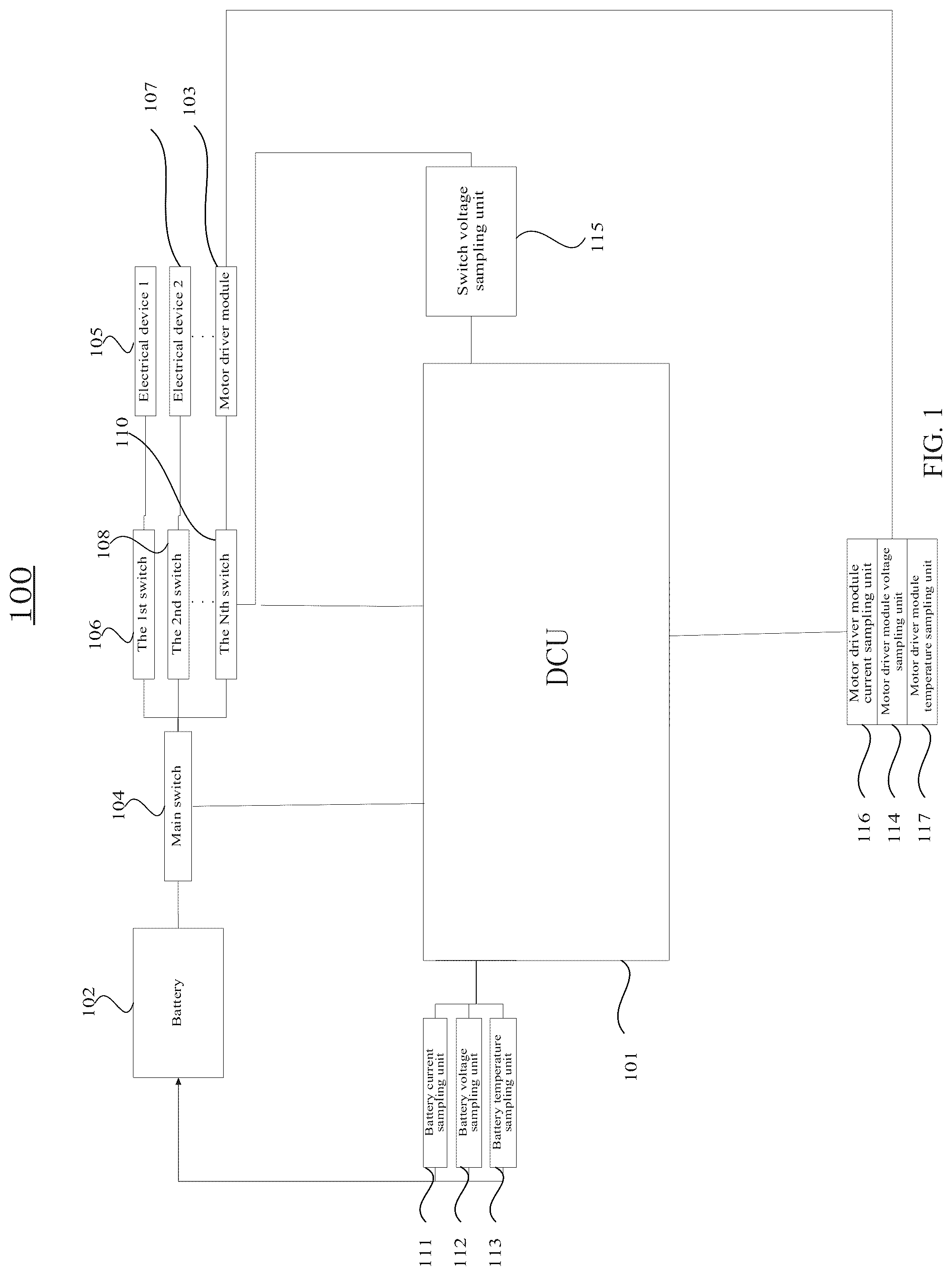 Patent US12101052 Figure 1 – Electric vehicle control system, control method, and computer-readable storage medium
