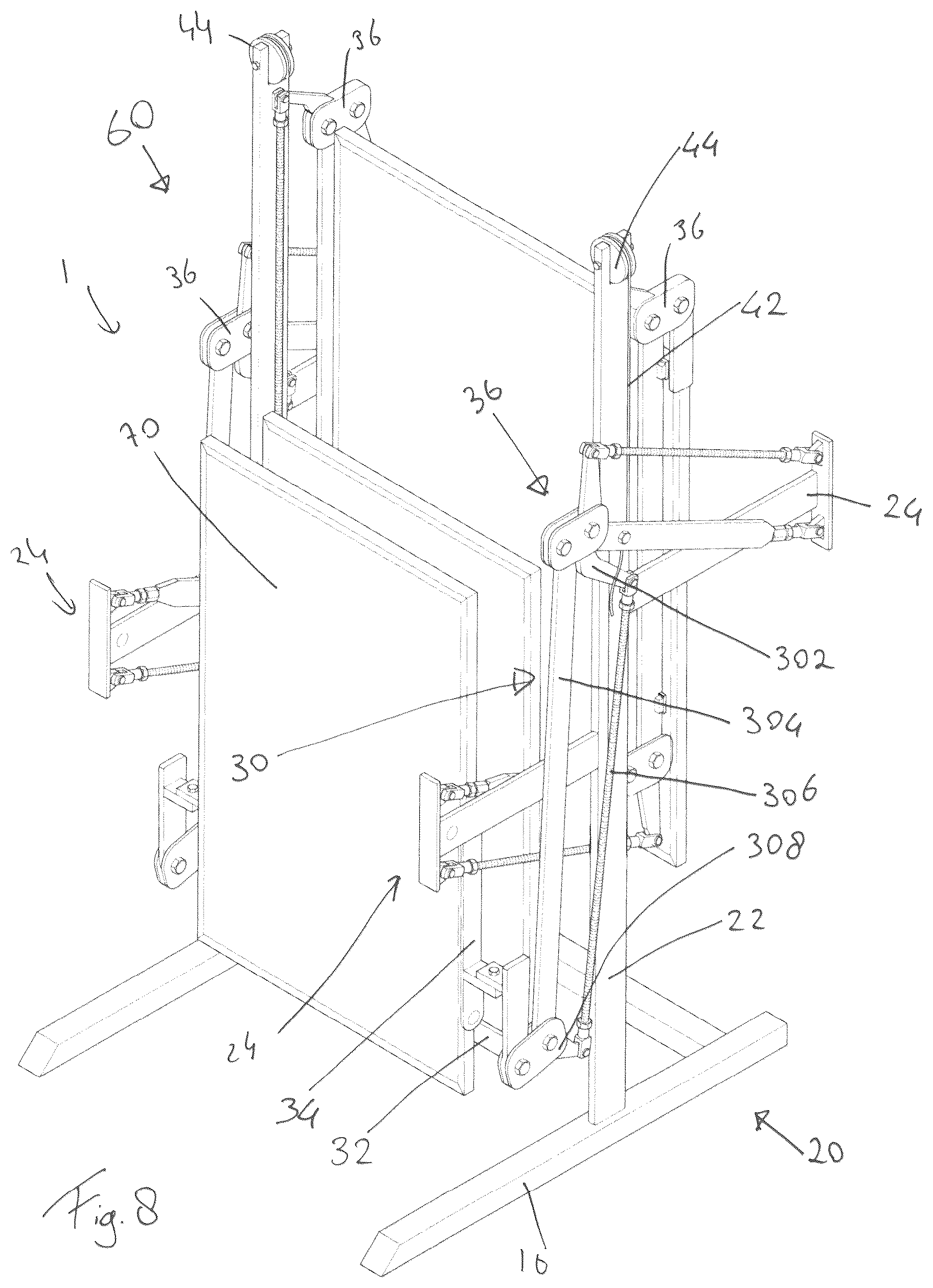 Patent US12101055 Figure 8 – Foldable solar panel assembly