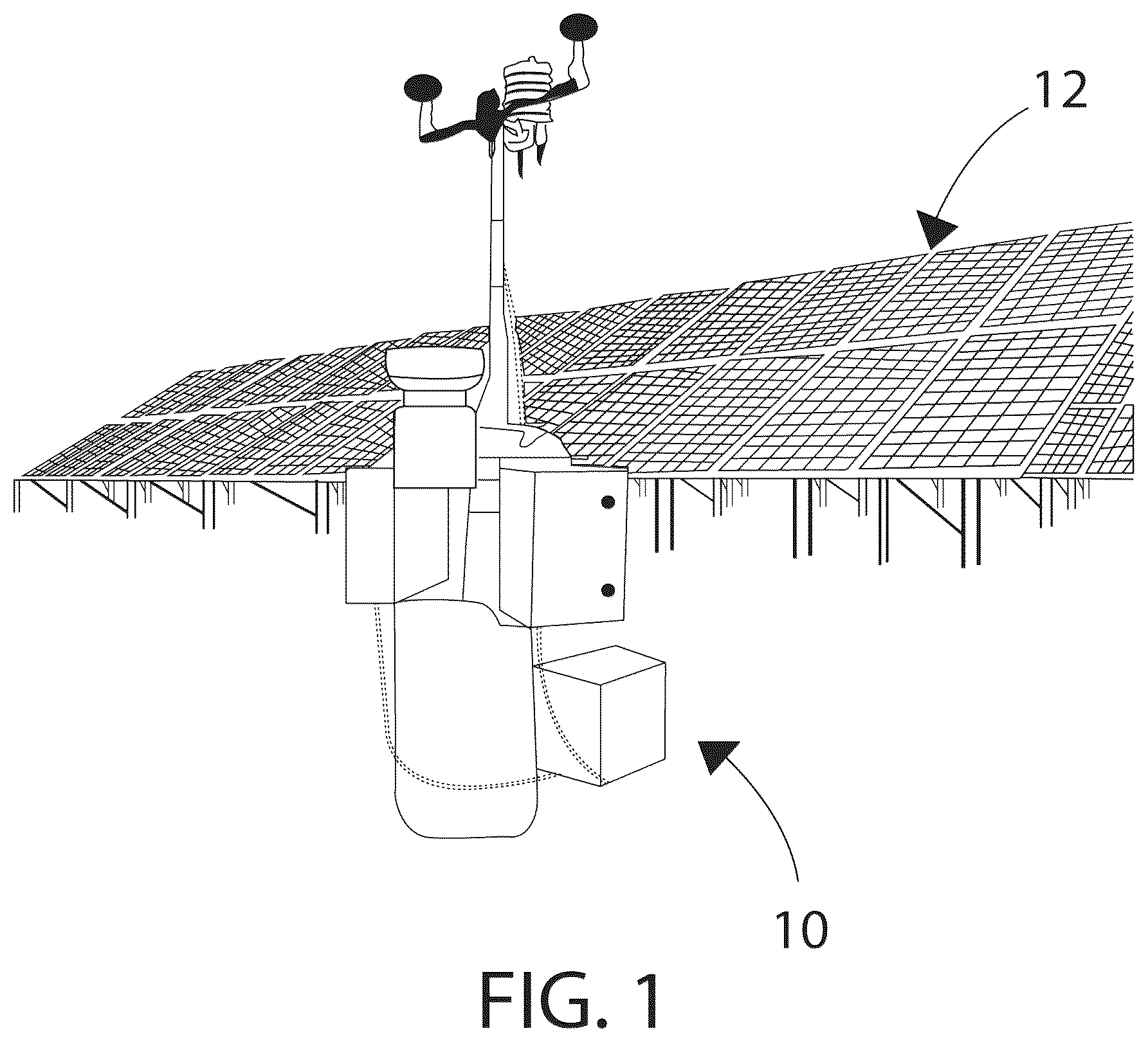 Patent US12101059 Figure 1 – Smart sensor devices for measuring and verifying solar array performance and operational methods for use therewith