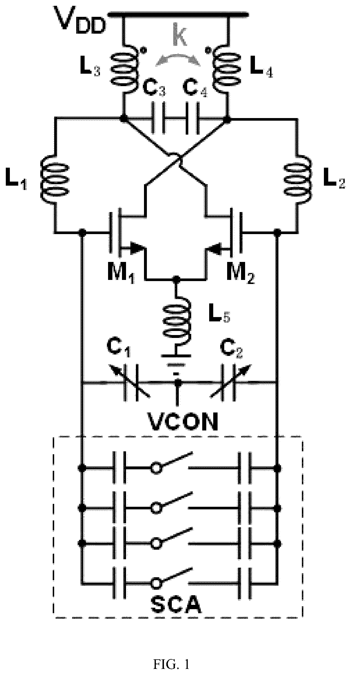Patent US12101061 Figure 1 – Harmonic oscillator realizing harmonic tuning based on harmonic current selection