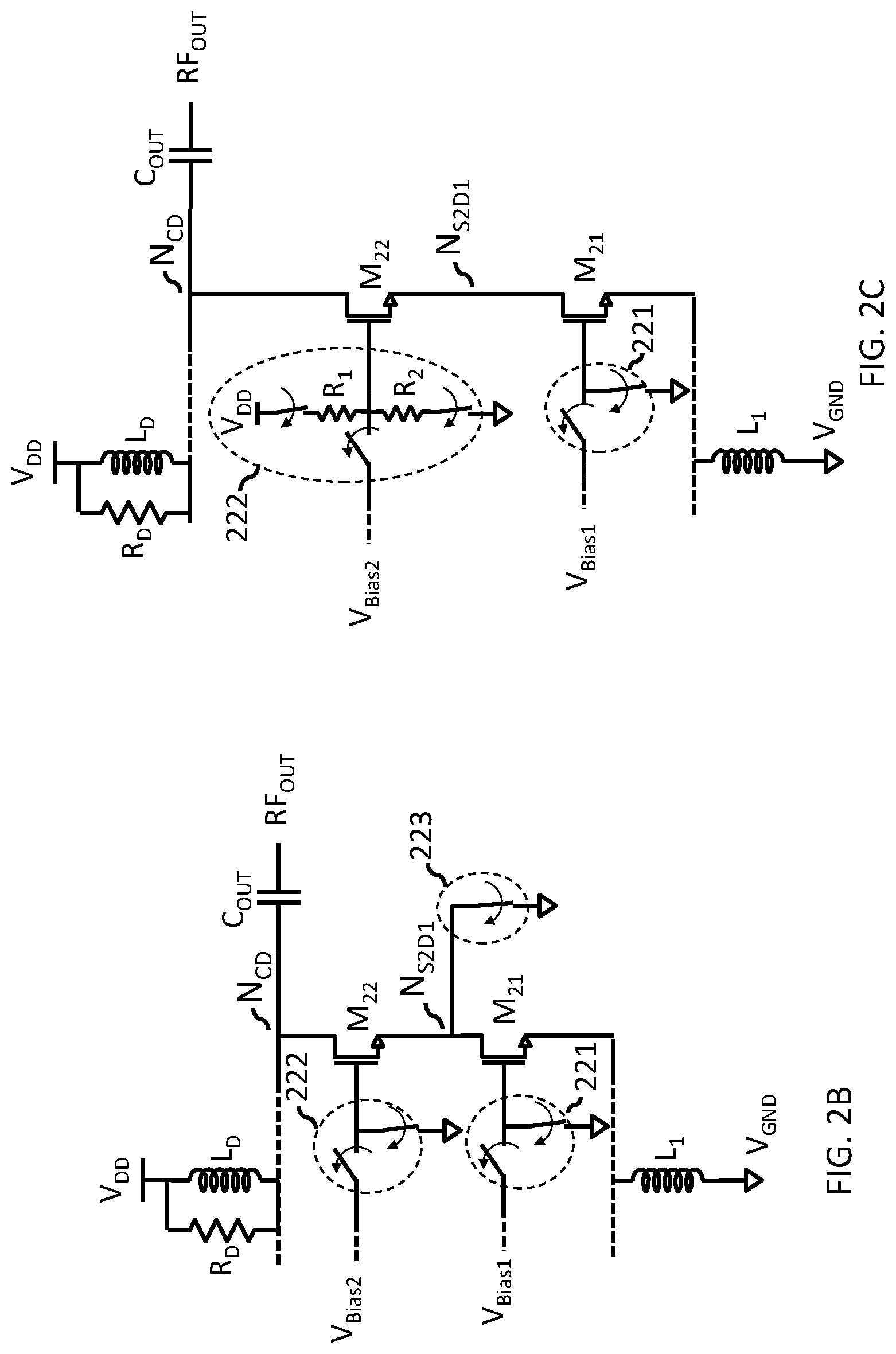 Patent US12101065 Figure 3 – Dual voltage switched branch LNA architecture