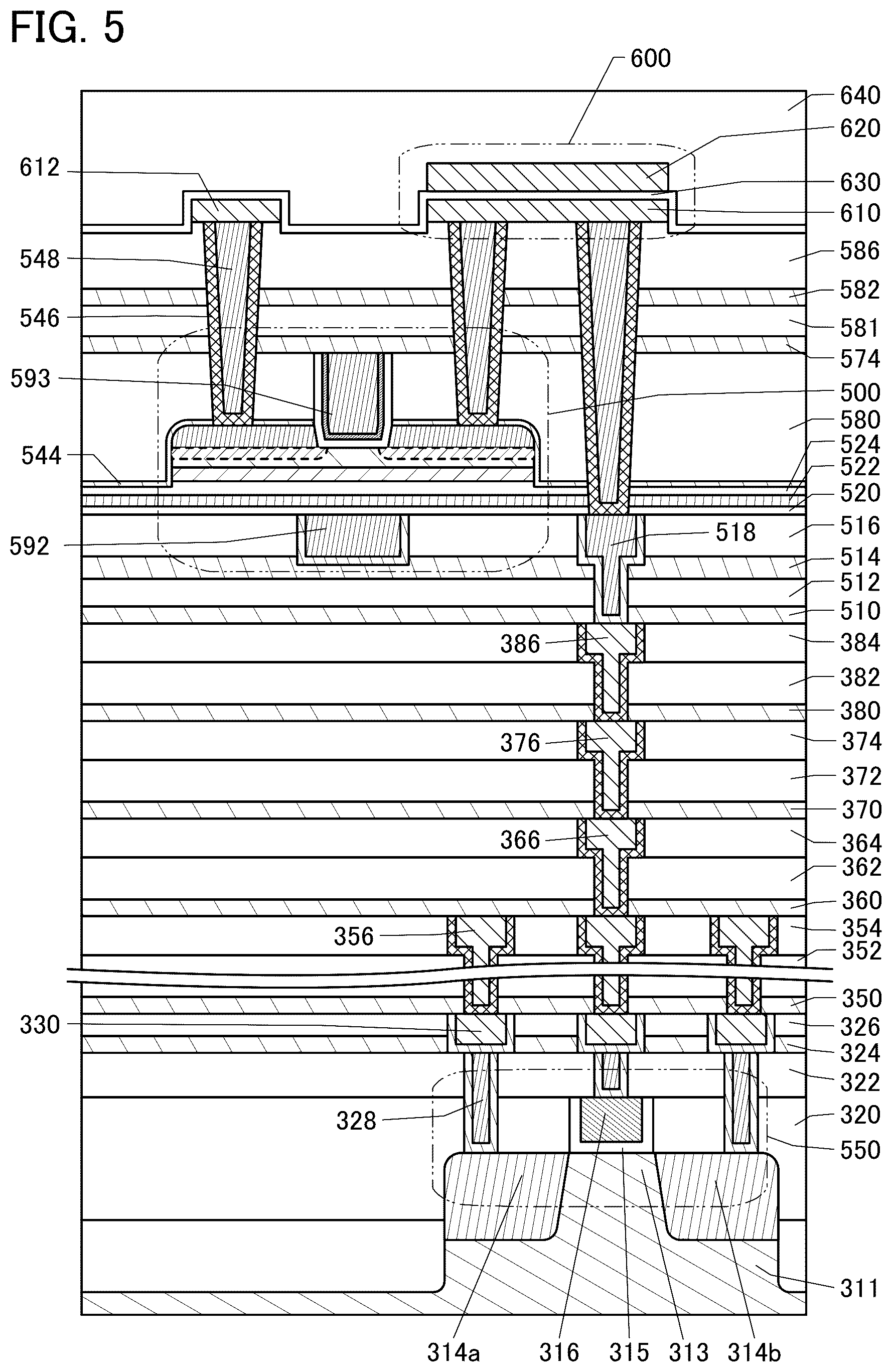 Patent US12101067 Figure 5 – Semiconductor device