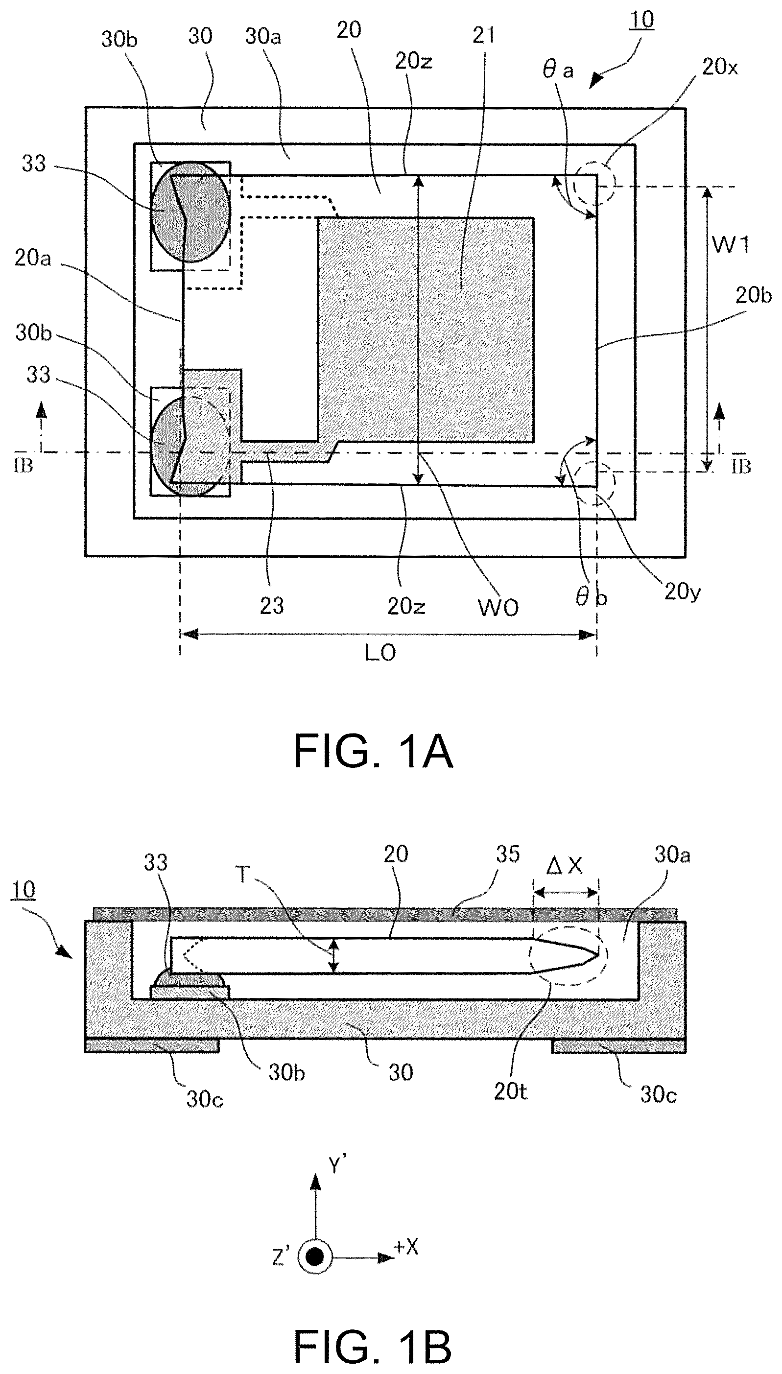 Patent US12101075 Figure 1 – Piezoelectric device and manufacturing method of the same