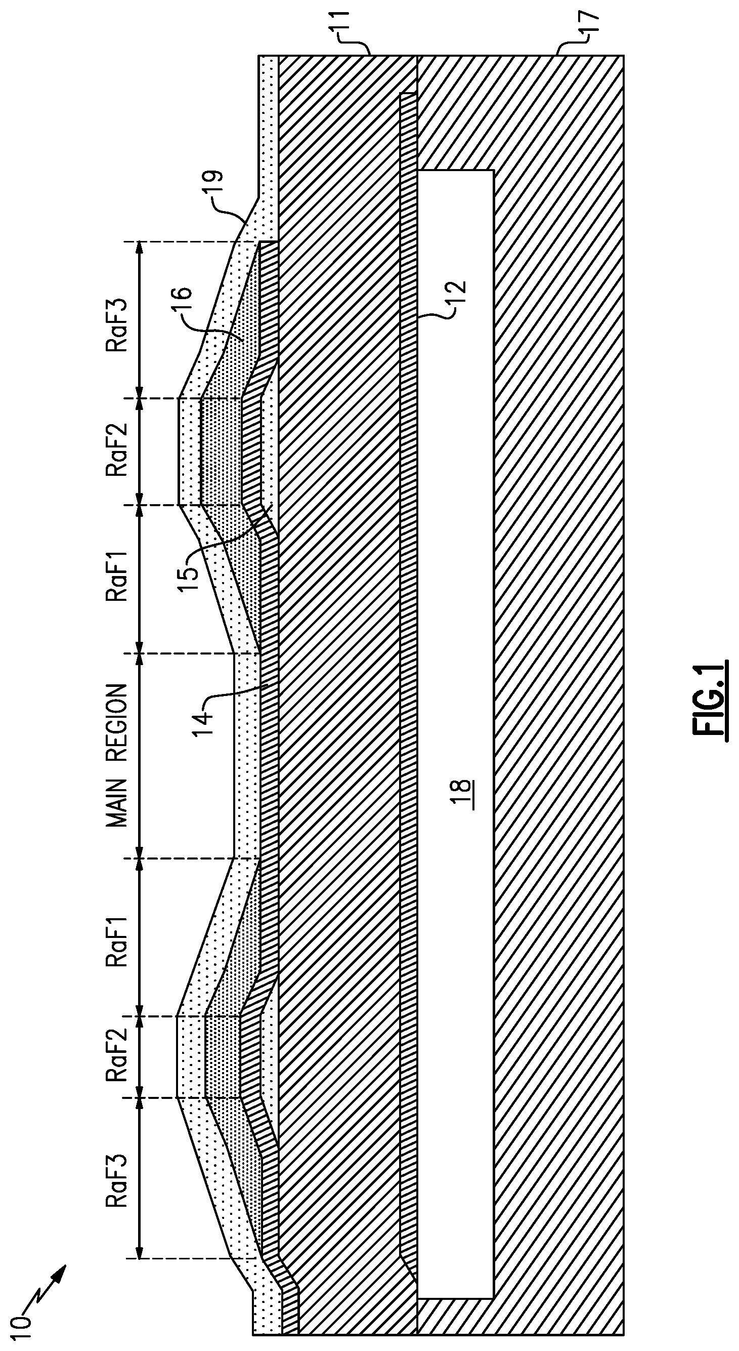 Patent US12101077 Figure 1 – Bulk acoustic wave device with raised frame structure
