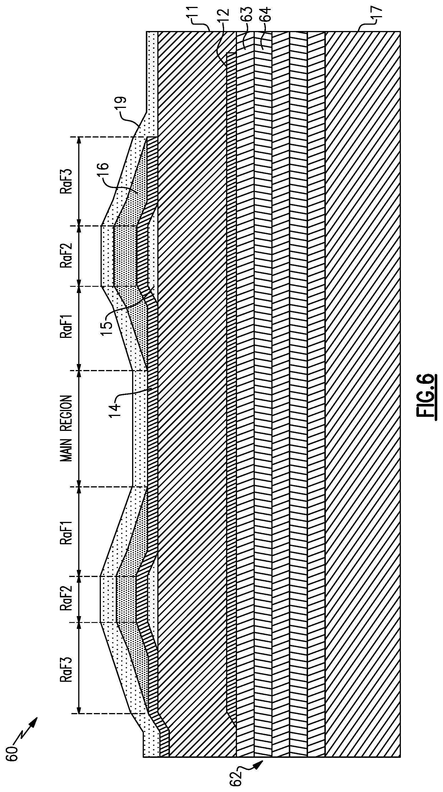 Patent US12101077 Figure 5 – Bulk acoustic wave device with raised frame structure