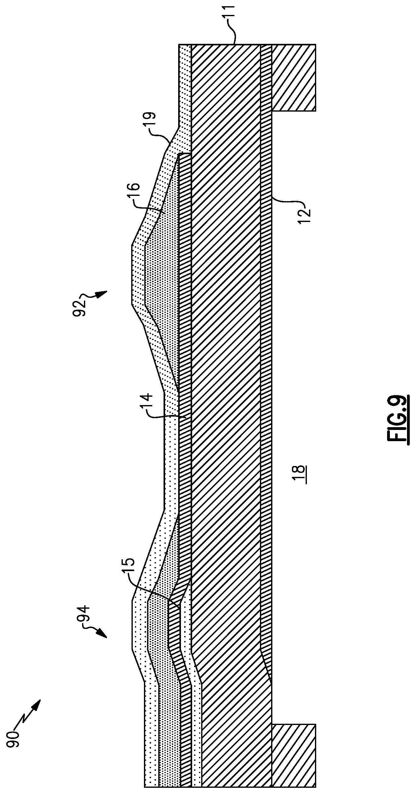 Patent US12101077 Figure 8 – Bulk acoustic wave device with raised frame structure