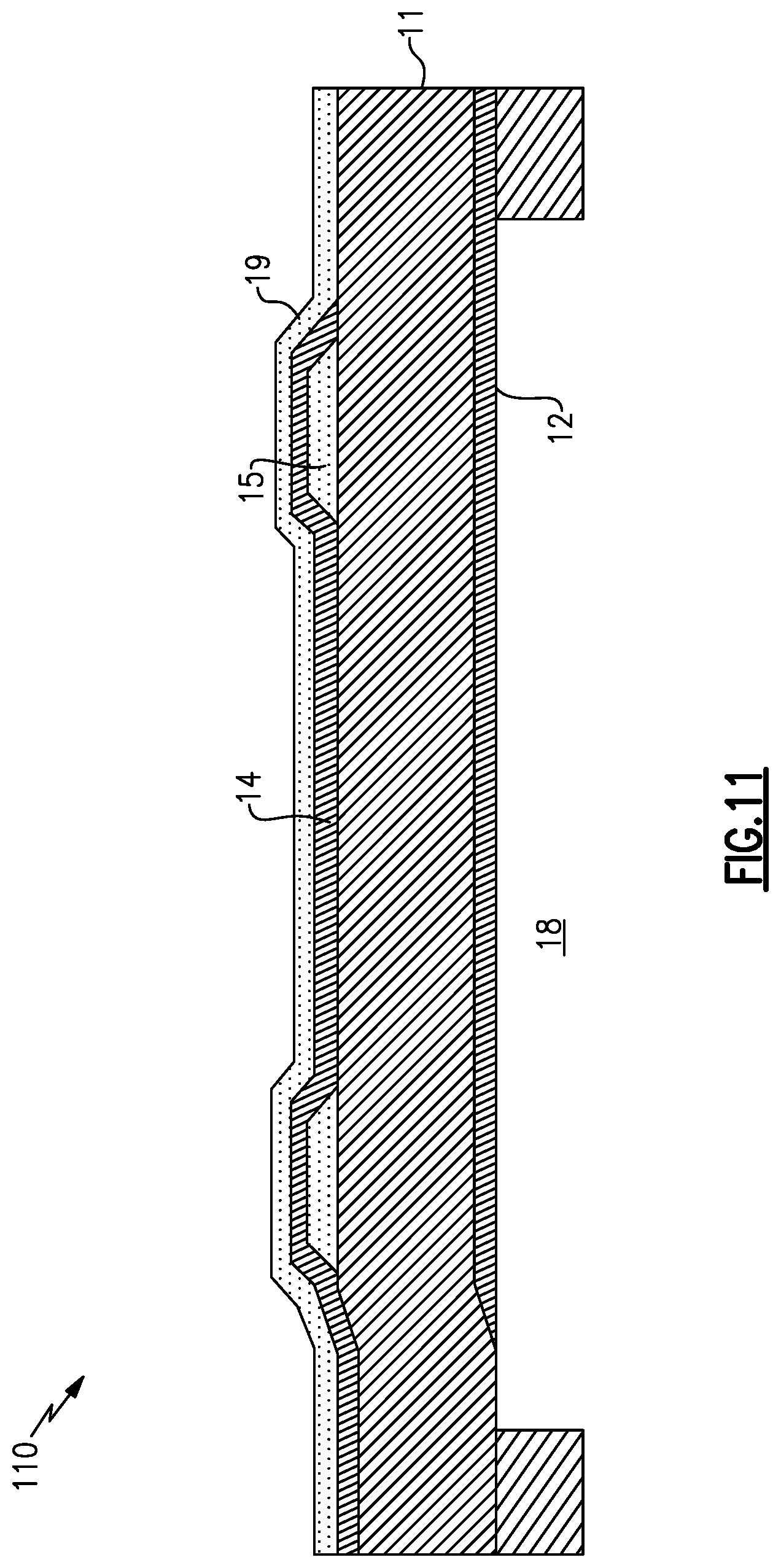 Patent US12101077 Figure 10 – Bulk acoustic wave device with raised frame structure