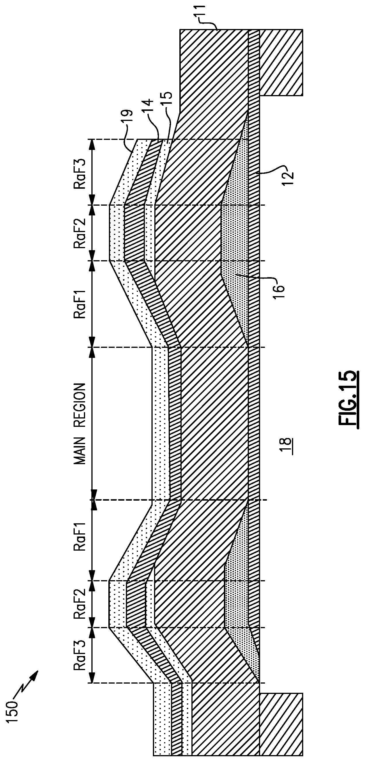Patent US12101077 Figure 14 – Bulk acoustic wave device with raised frame structure