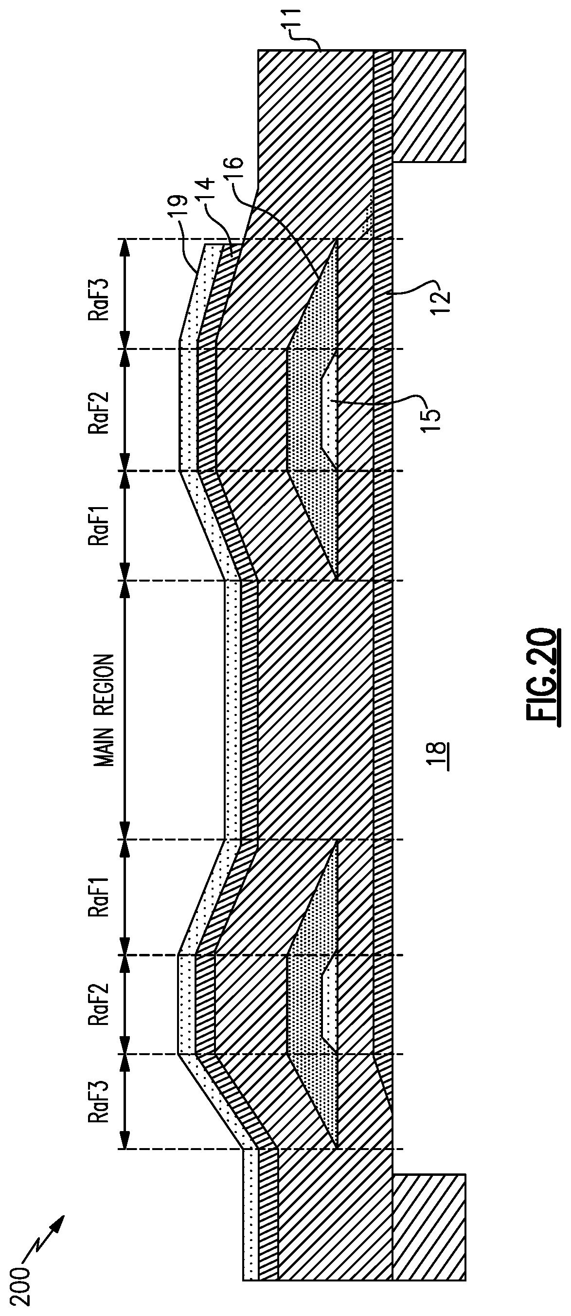 Patent US12101077 Figure 19 – Bulk acoustic wave device with raised frame structure
