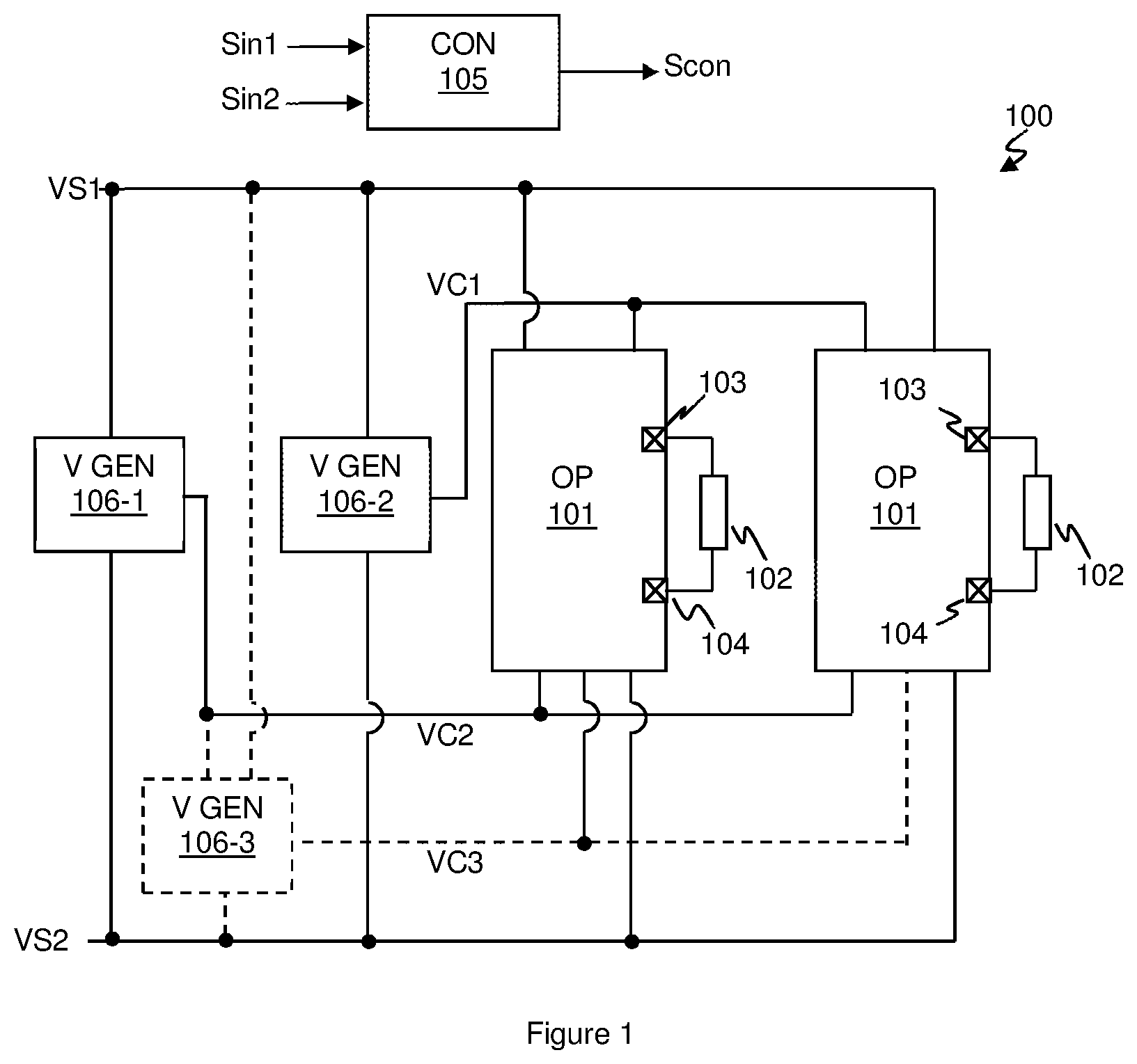 Patent US12101085 Figure 1 – Multichannel driver circuitry and operation