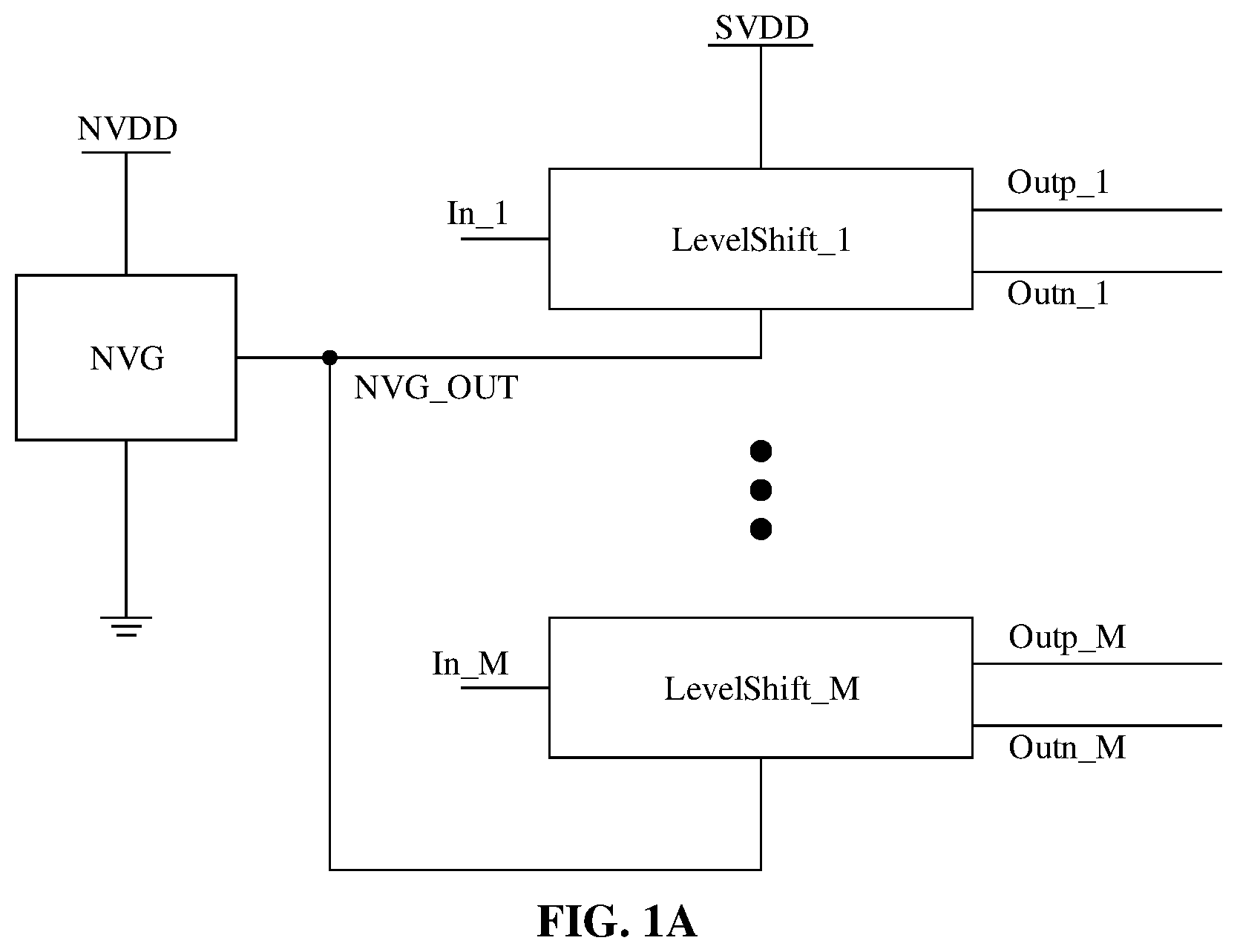 Patent US12101086 — Negative voltage level conversion control circuit and method — Figure 1
