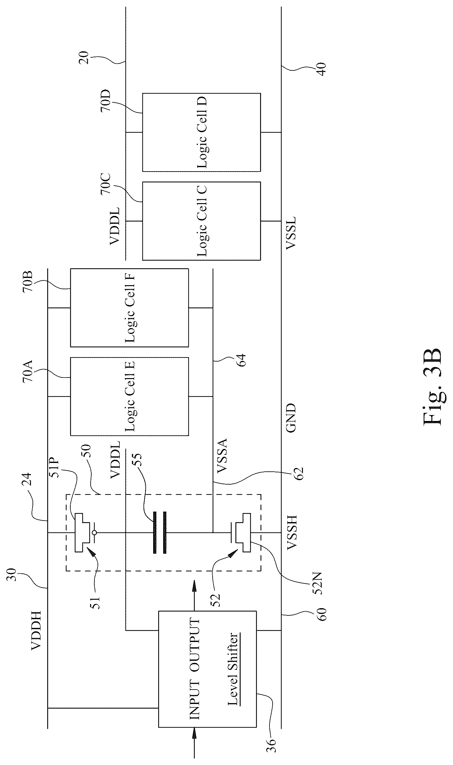 Patent US12101091 Figure 7 – Decoupling capacitor circuits