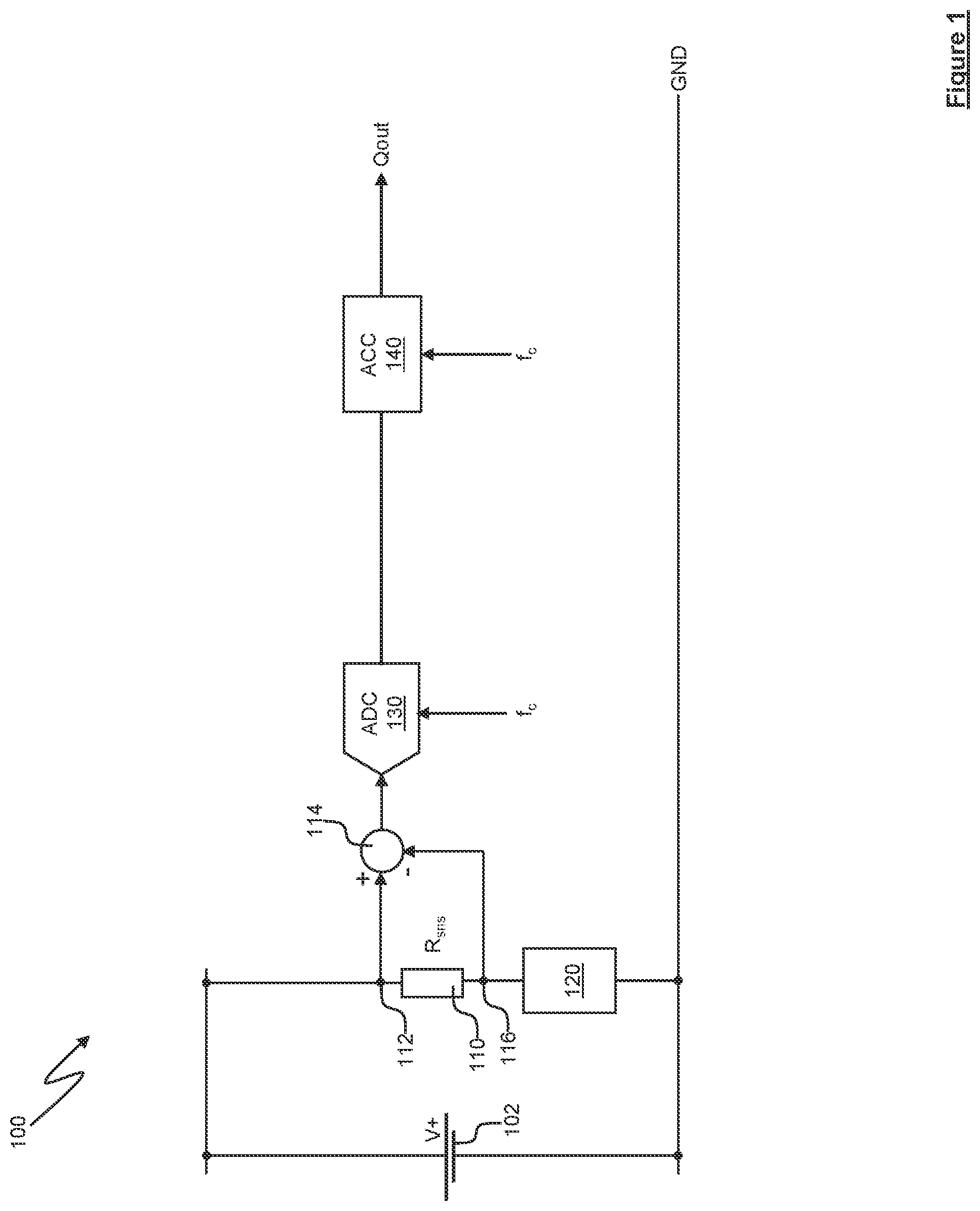 Patent US12101097 Figure 1 – Coulomb counter circuitry