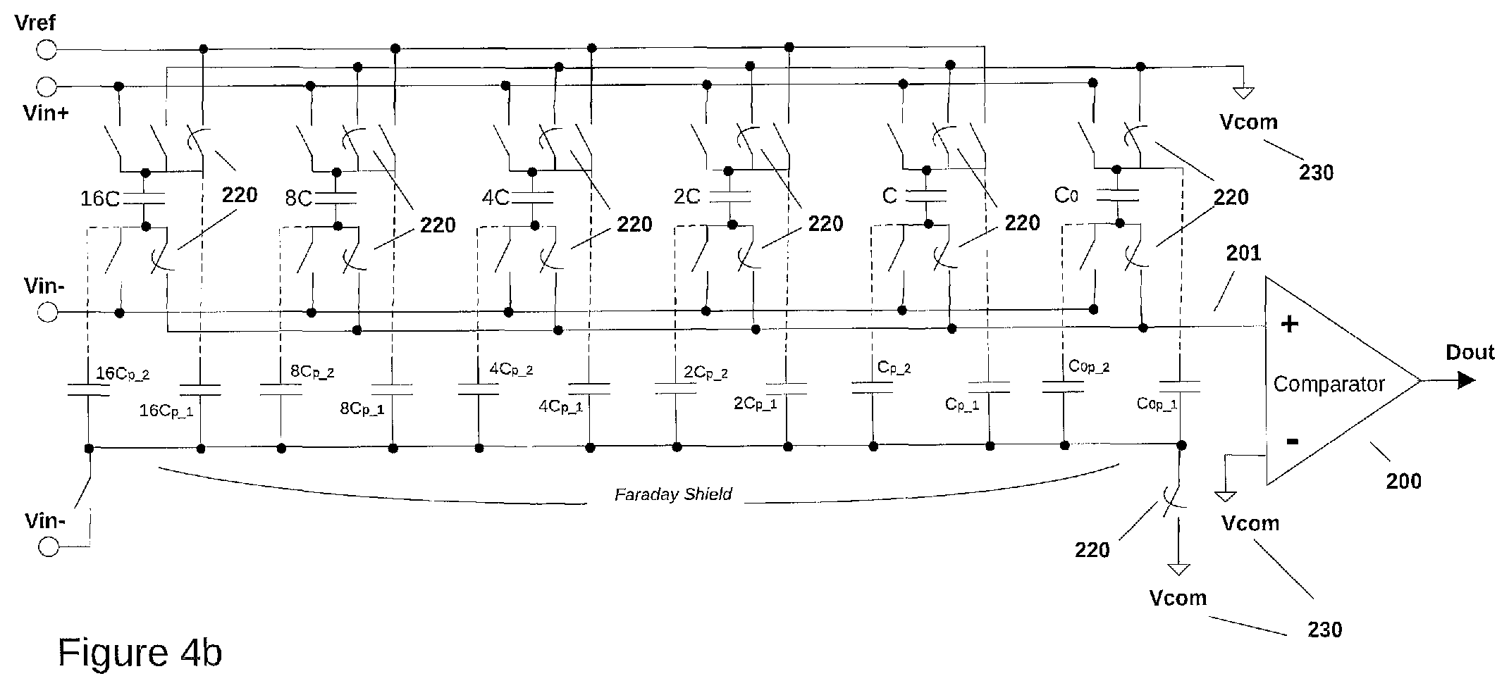 Patent US12101099 Figure 11 – Differential charge sampling circuit with integrated faraday shield