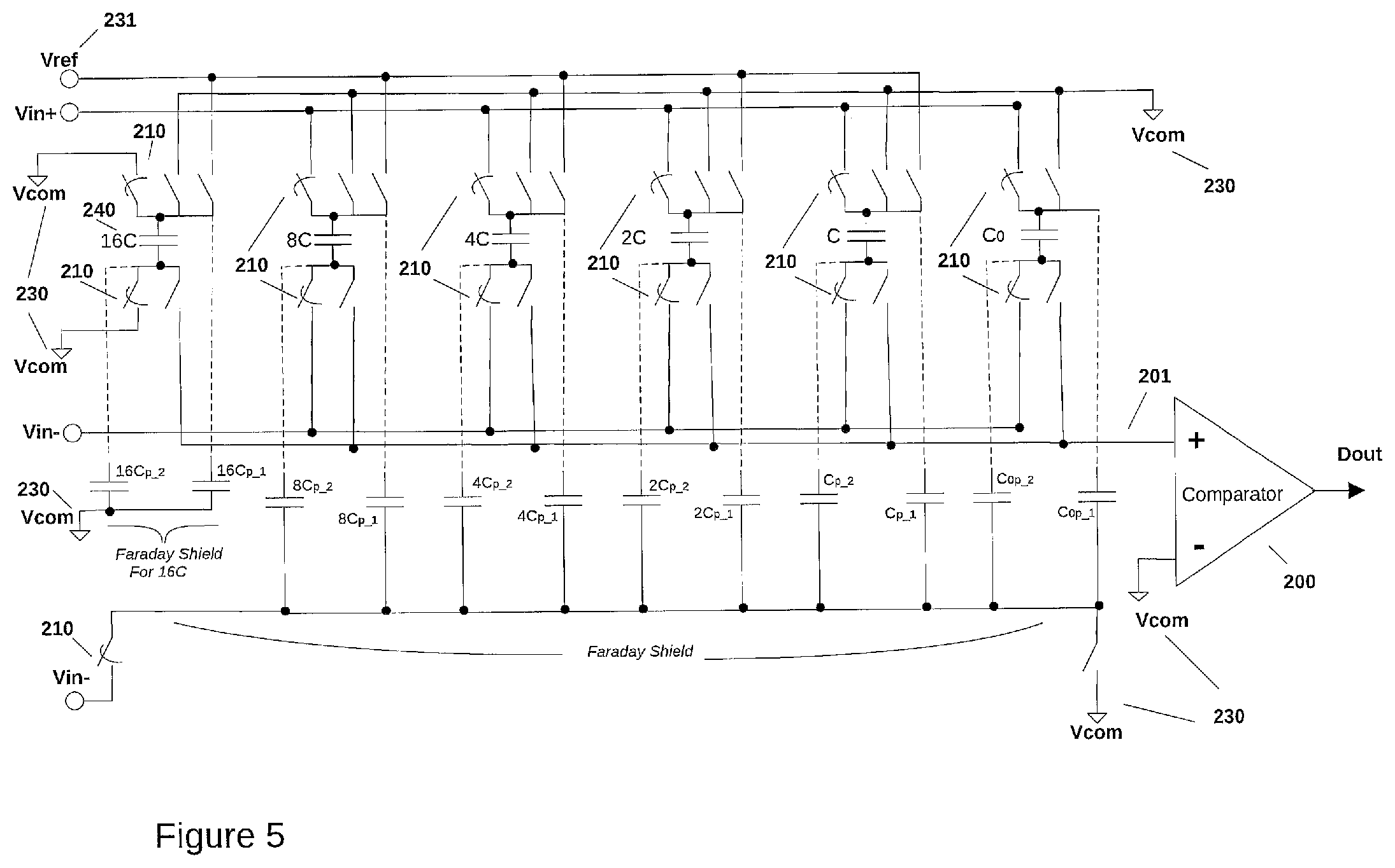 Patent US12101099 Figure 12 – Differential charge sampling circuit with integrated faraday shield