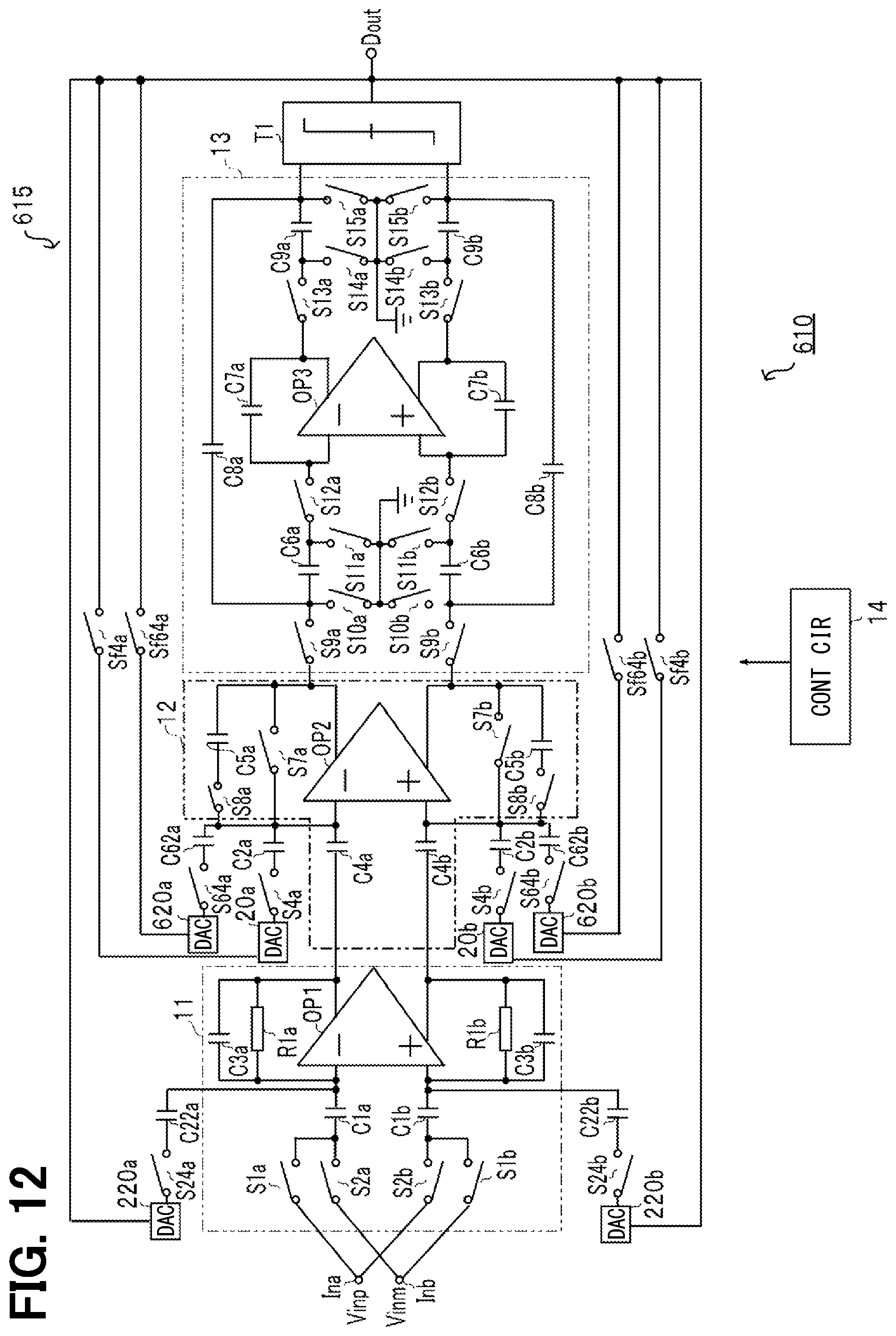 Patent US12101105 Figure 12 – Delta-sigma modulation type A/D converter