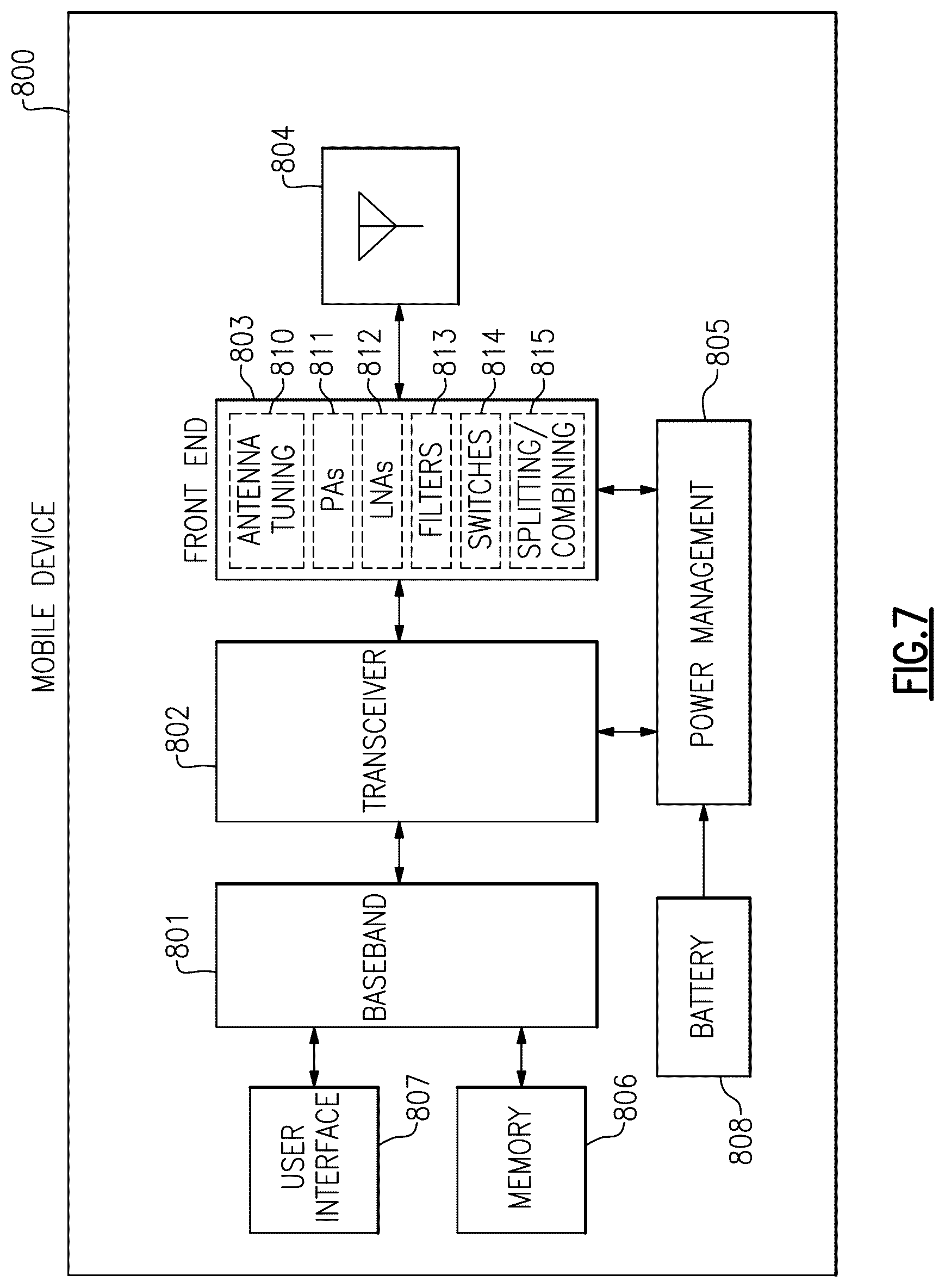 Patent US12101108 Figure 13 – Mobile devices with merged frequency range one and intermediate frequency signal path