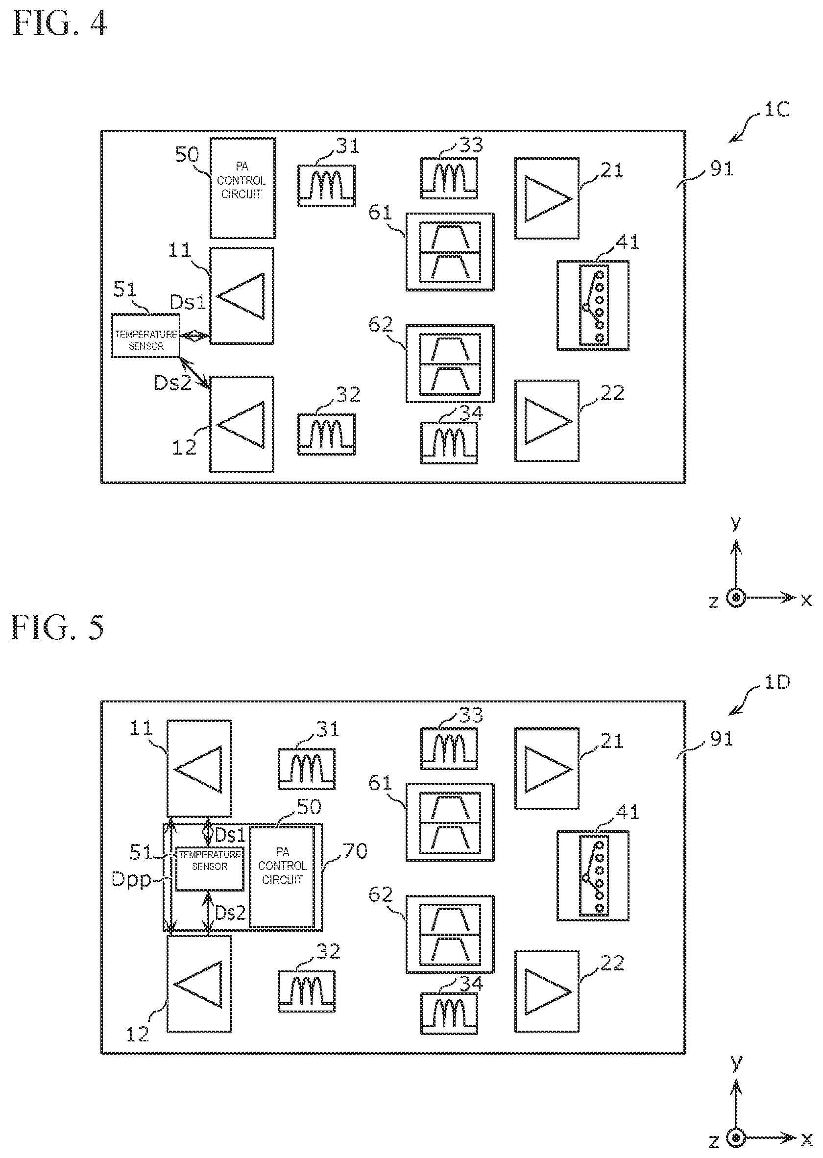 Patent US12101110 Figure 3 – Radio frequency module and communication device