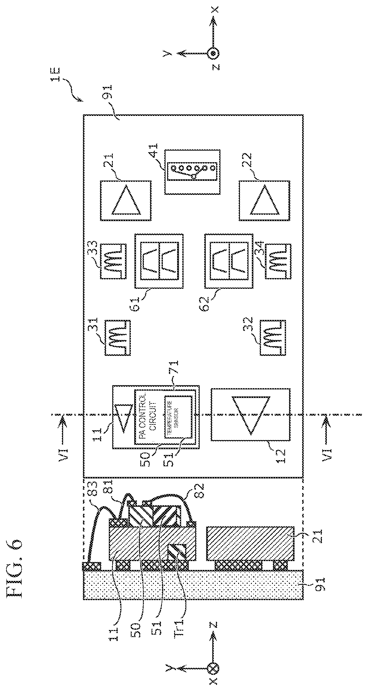 Patent US12101110 Figure 4 – Radio frequency module and communication device