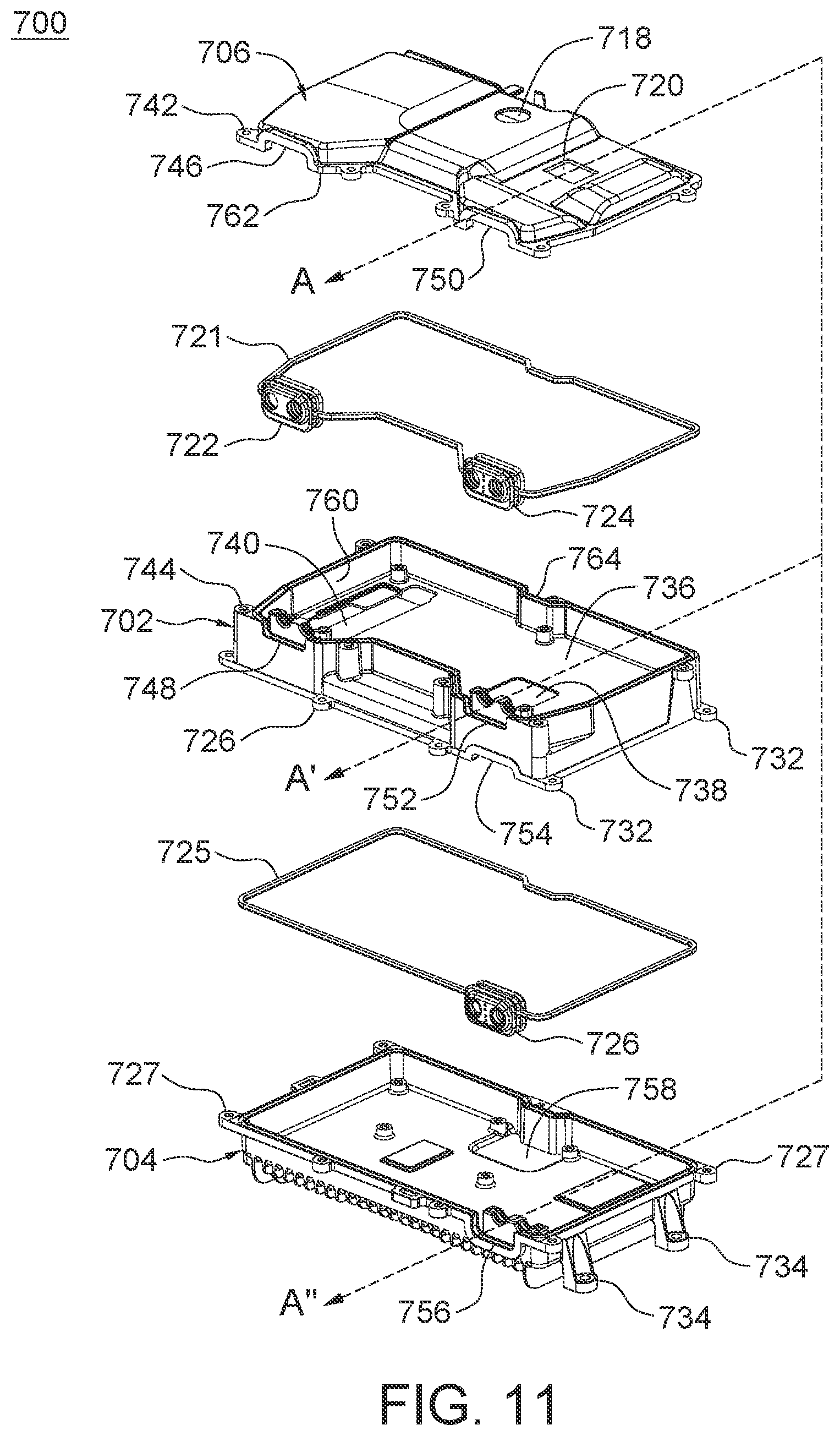 Patent US12101111 Figure 11 – Small cell access node with water intrusion mitigation