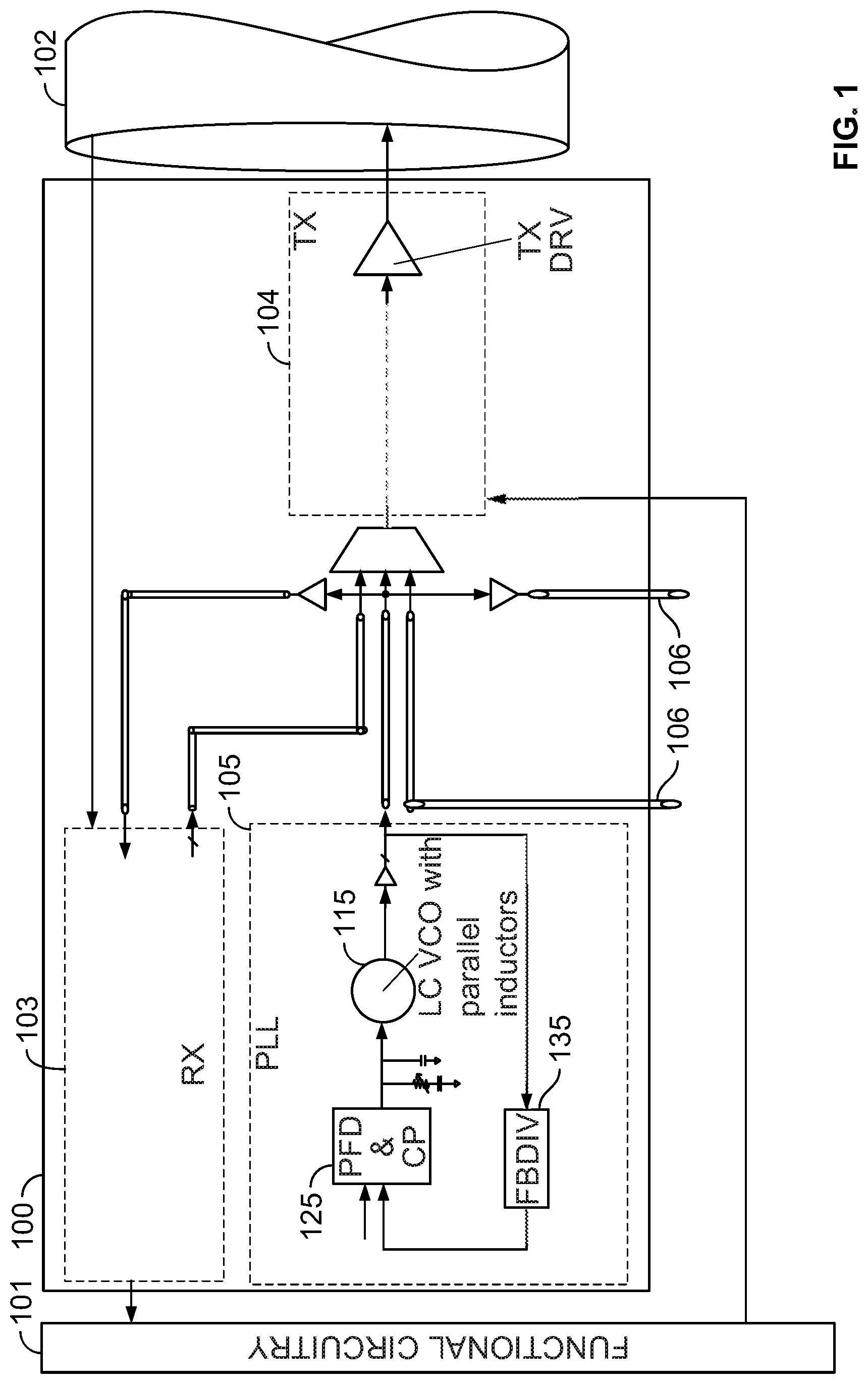 Patent US12101112 — Oscillator for high-speed serial device — Figure 1