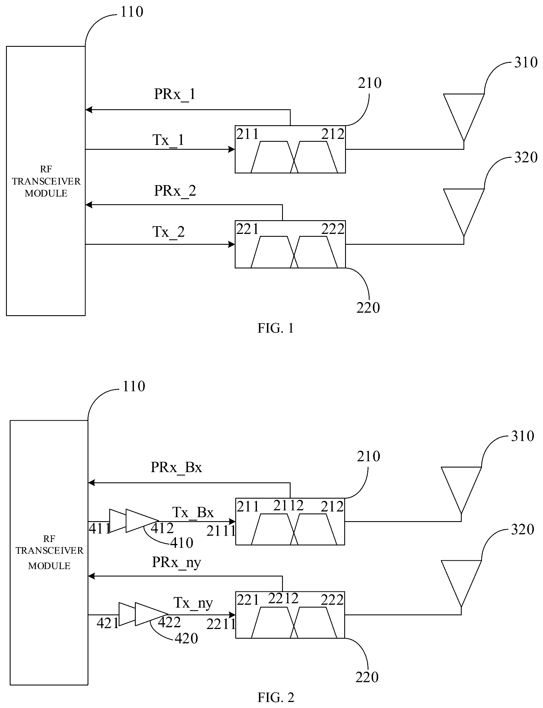 Patent US12101113 Figure 1 – Radio frequency module, control method, and electronic device
