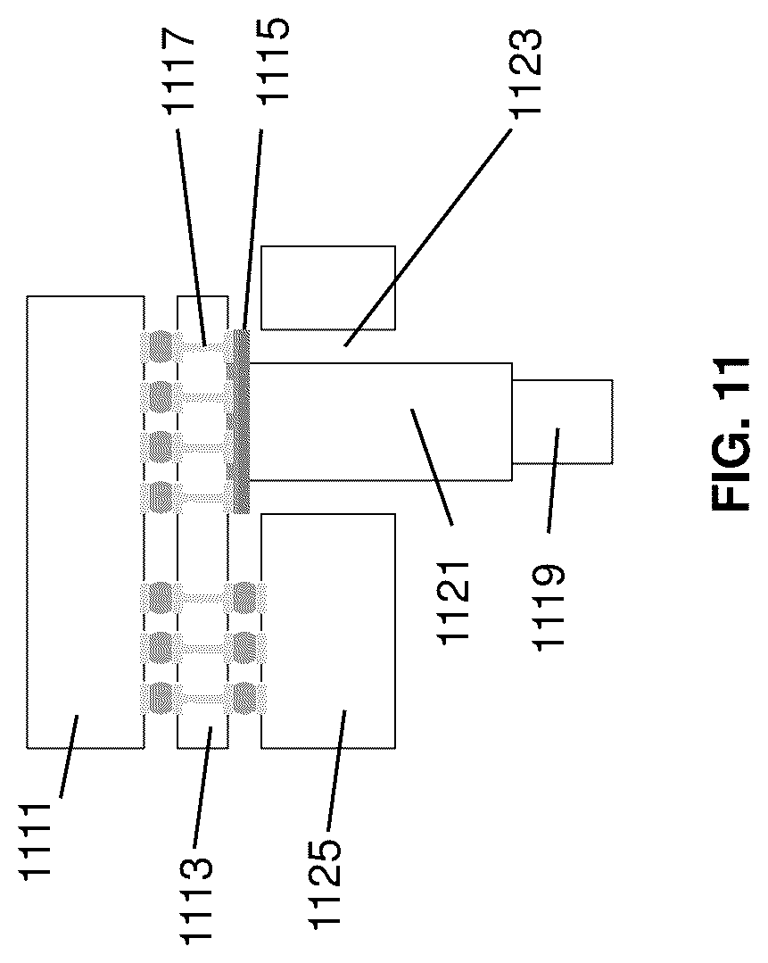 Patent US12101122 Figure 11 – Hybrid integration of microLED interconnects with ICs