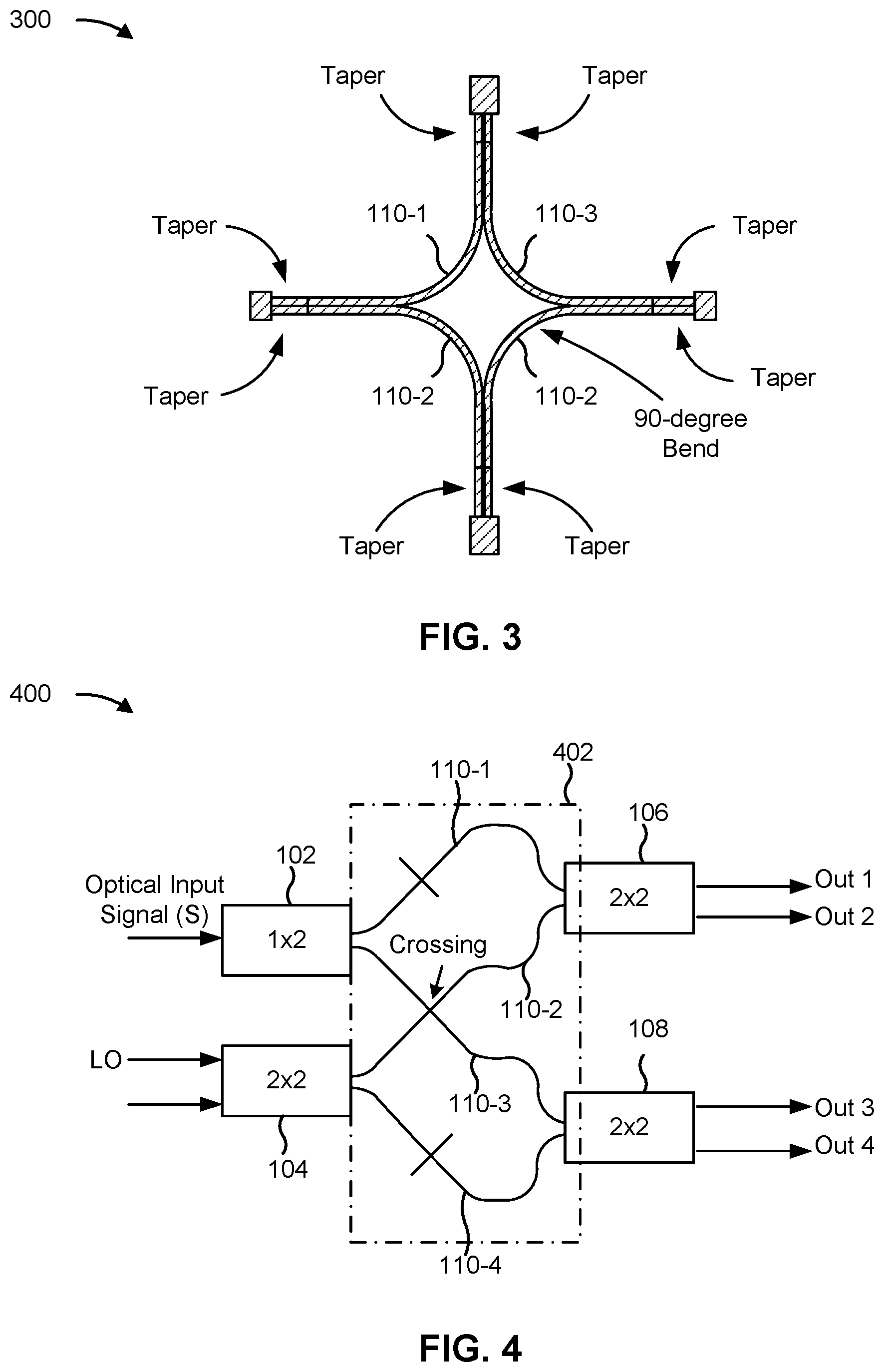 Patent US12101126 Figure 6 – Optical coherent receiver having an optical hybrid configuration with reduced phase error