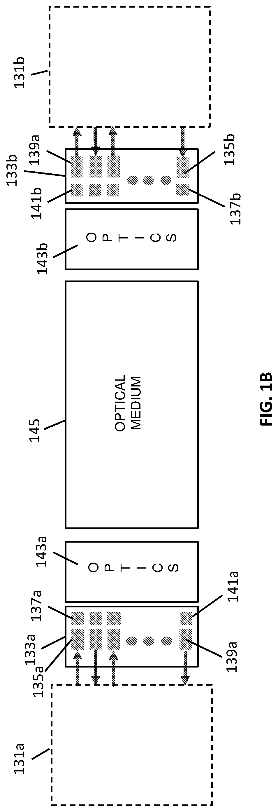 Patent US12101128 Figure 2 – LED chip-to-chip vertically launched optical communications with optical fiber