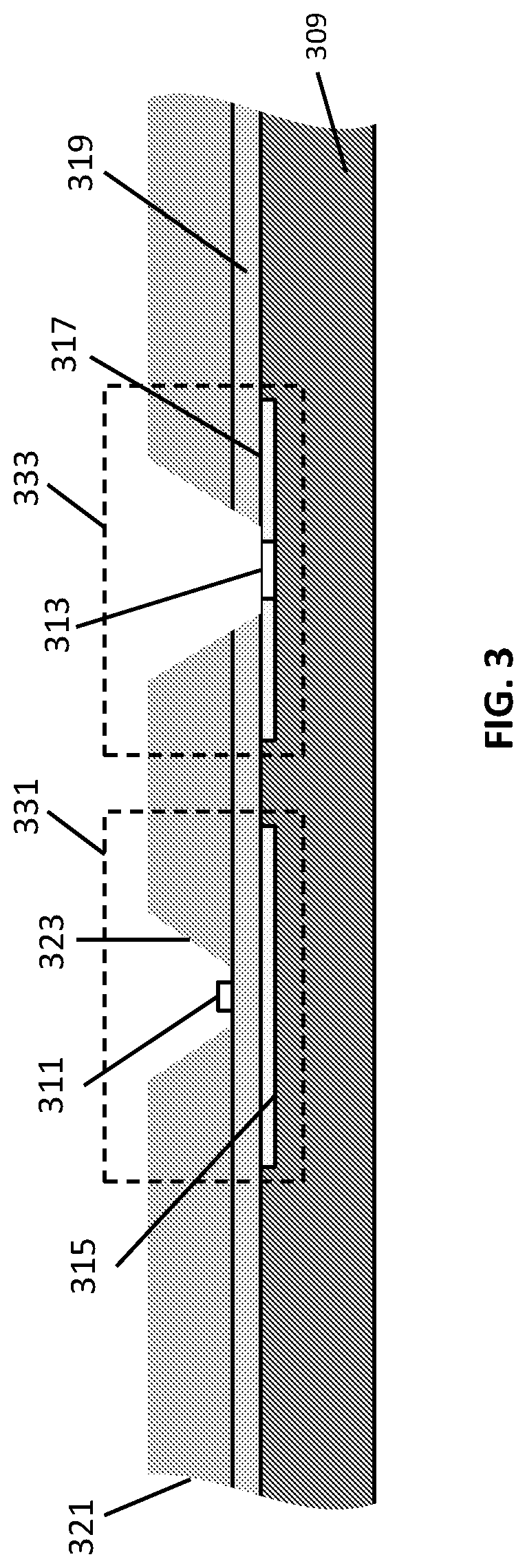 Patent US12101128 Figure 4 – LED chip-to-chip vertically launched optical communications with optical fiber