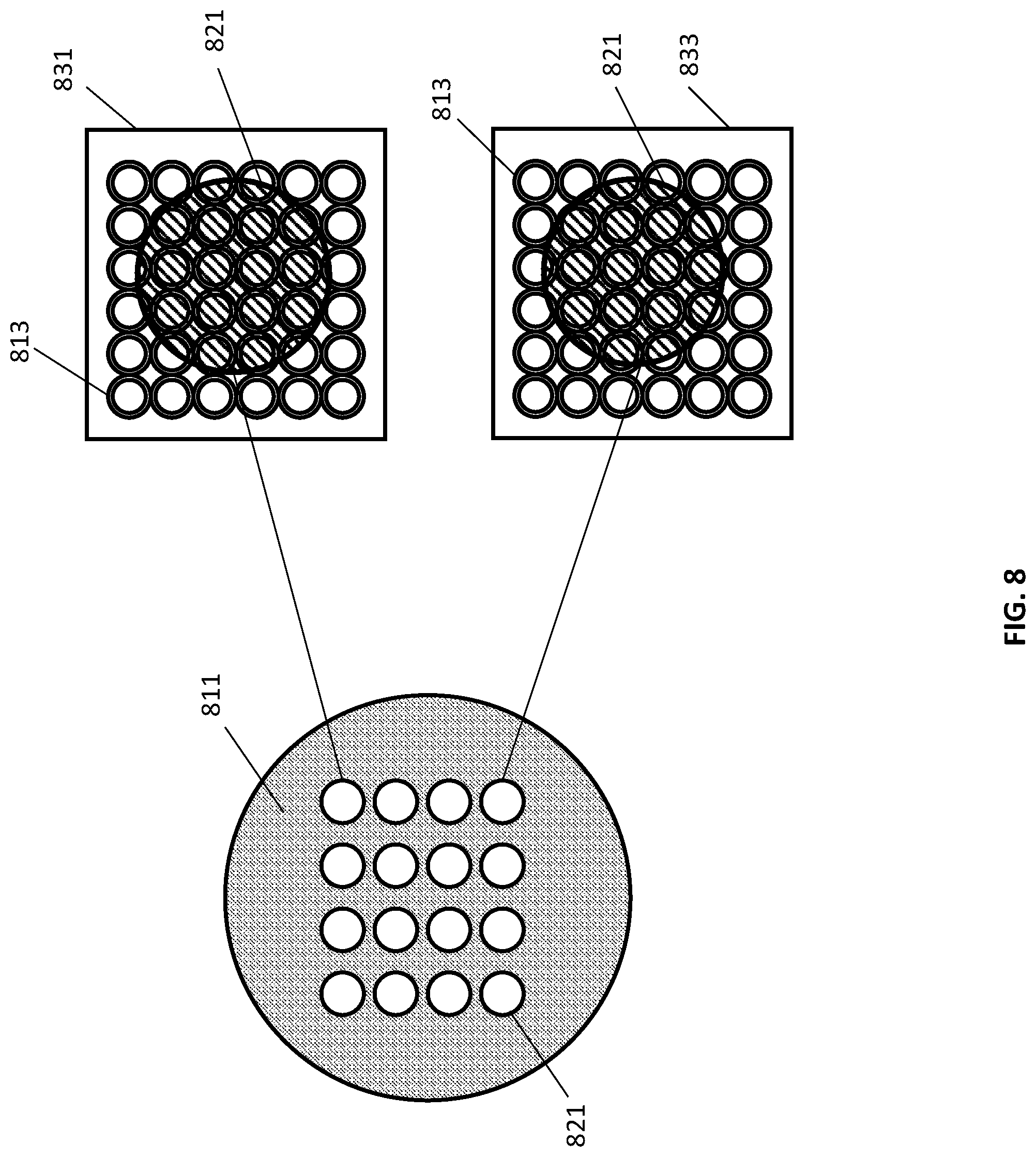 Patent US12101128 Figure 9 – LED chip-to-chip vertically launched optical communications with optical fiber