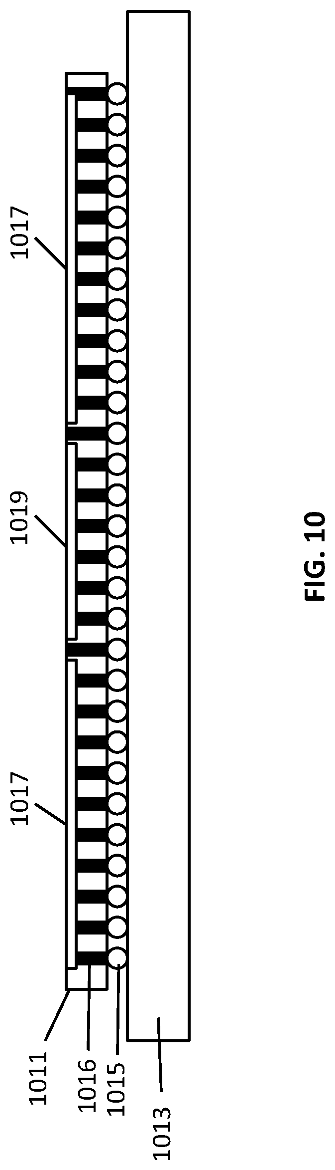 Patent US12101128 Figure 11 – LED chip-to-chip vertically launched optical communications with optical fiber