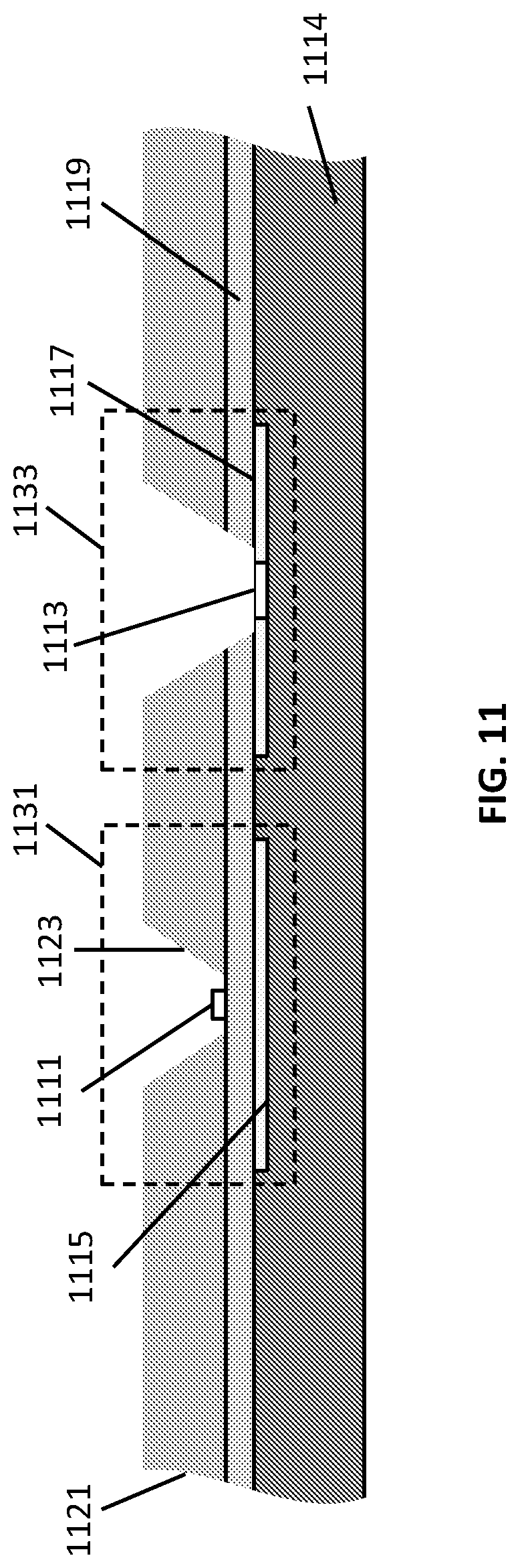 Patent US12101128 Figure 12 – LED chip-to-chip vertically launched optical communications with optical fiber