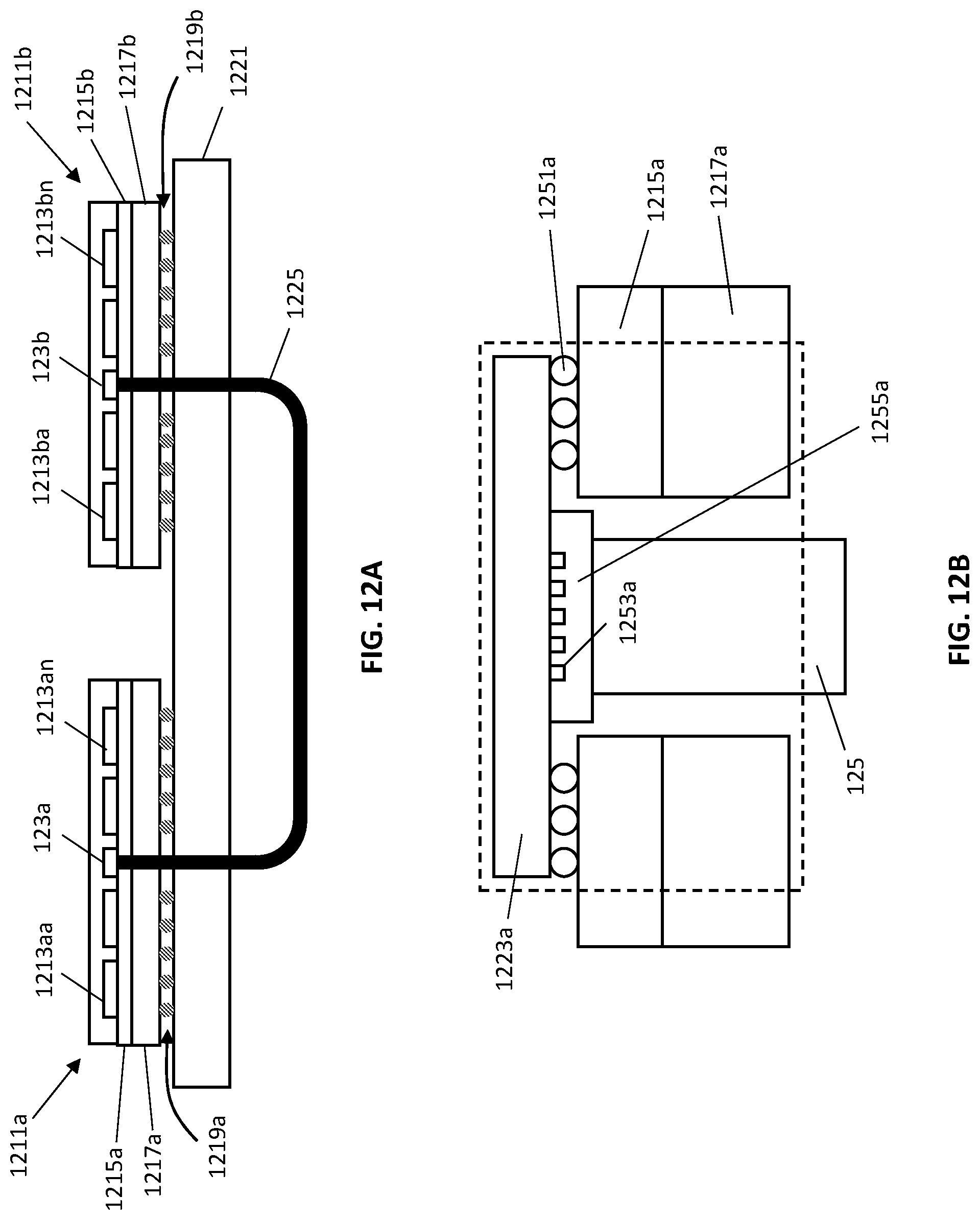 Patent US12101128 Figure 13 – LED chip-to-chip vertically launched optical communications with optical fiber